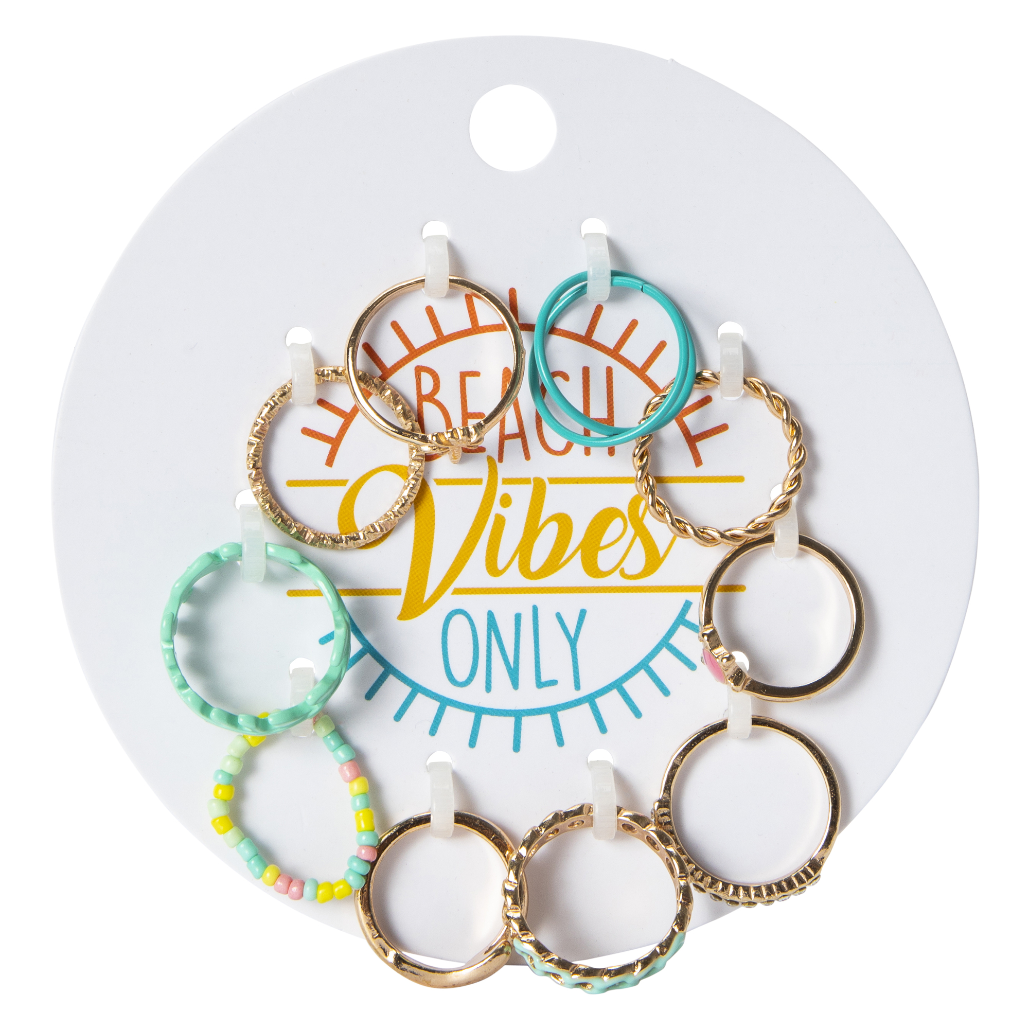 Beach Vibes Only Rings 10-Piece Set