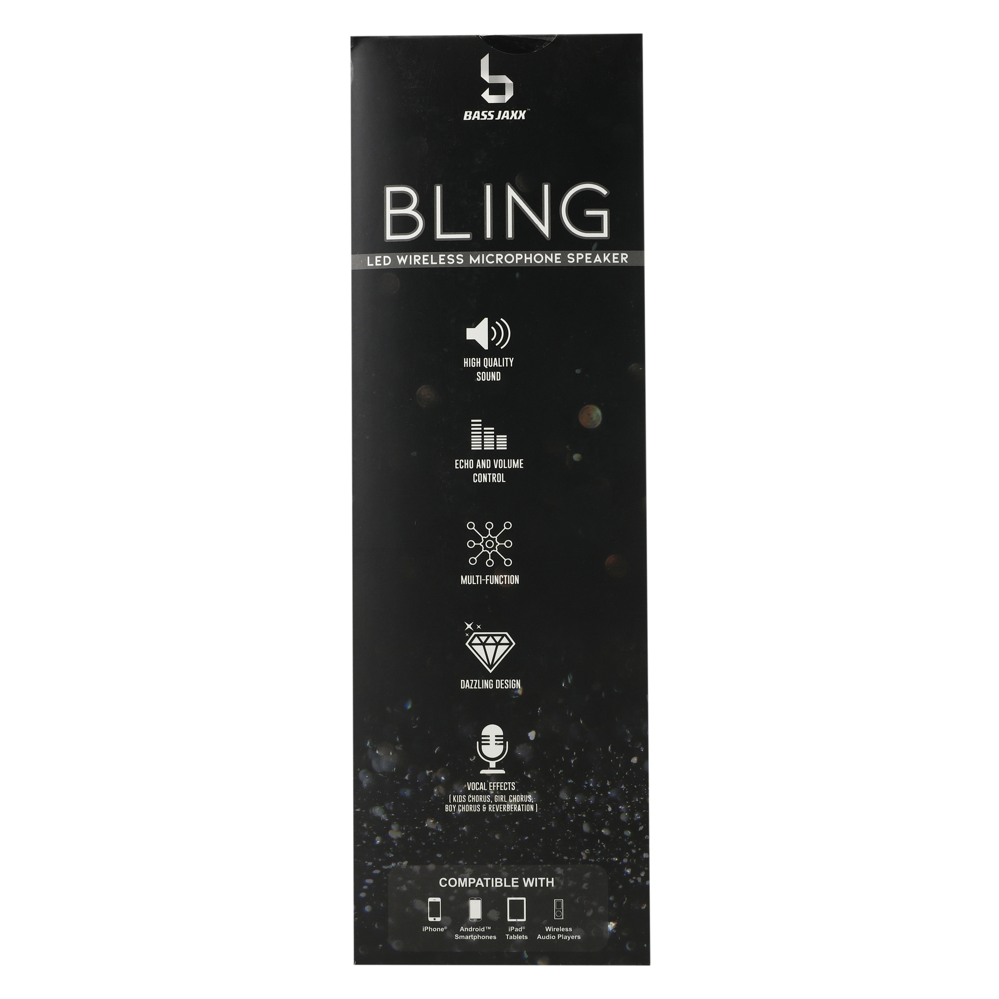 Bluetooth® Karaoke LED Bling Mic With Speaker