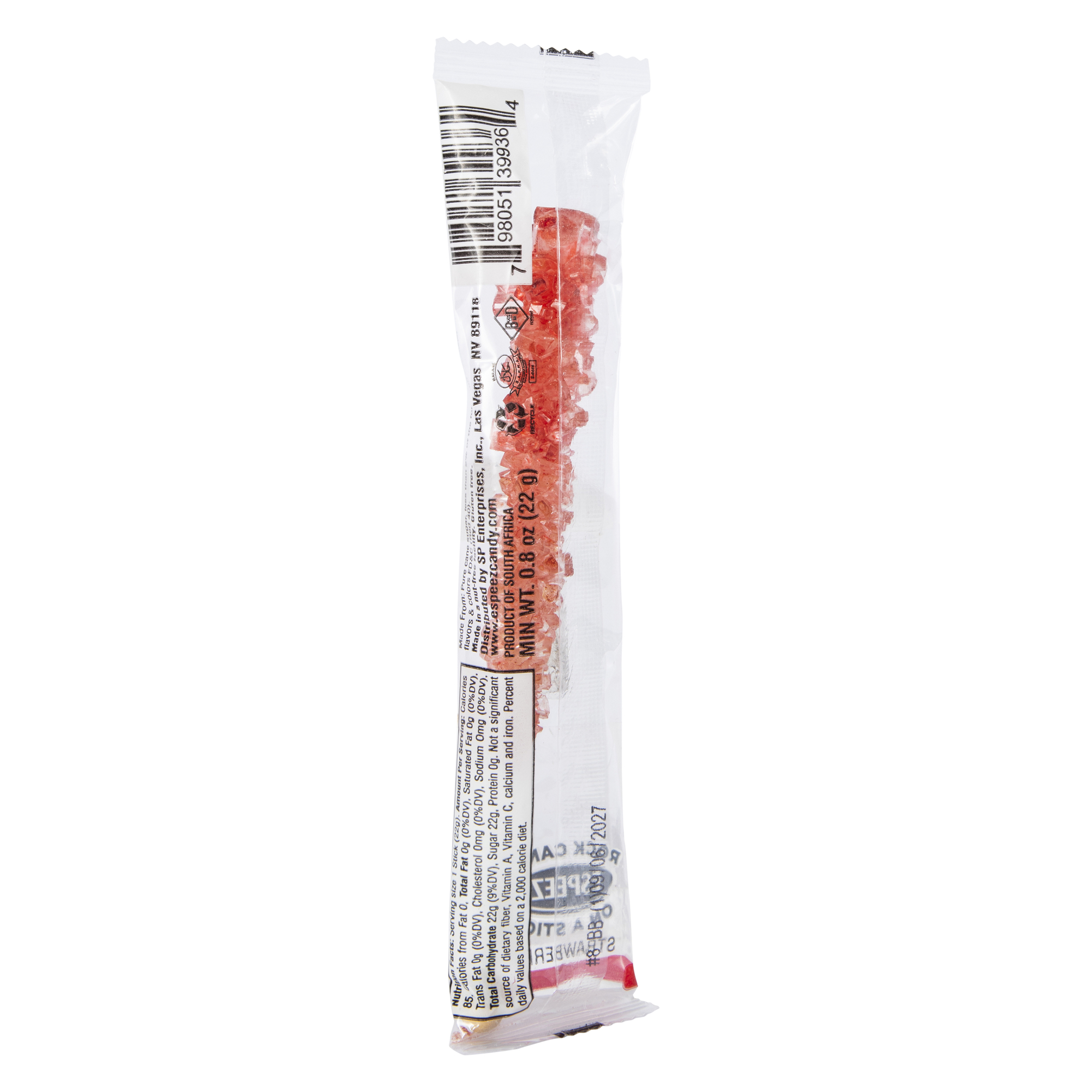 Rock Candy On A Stick, Strawberry 1-Count