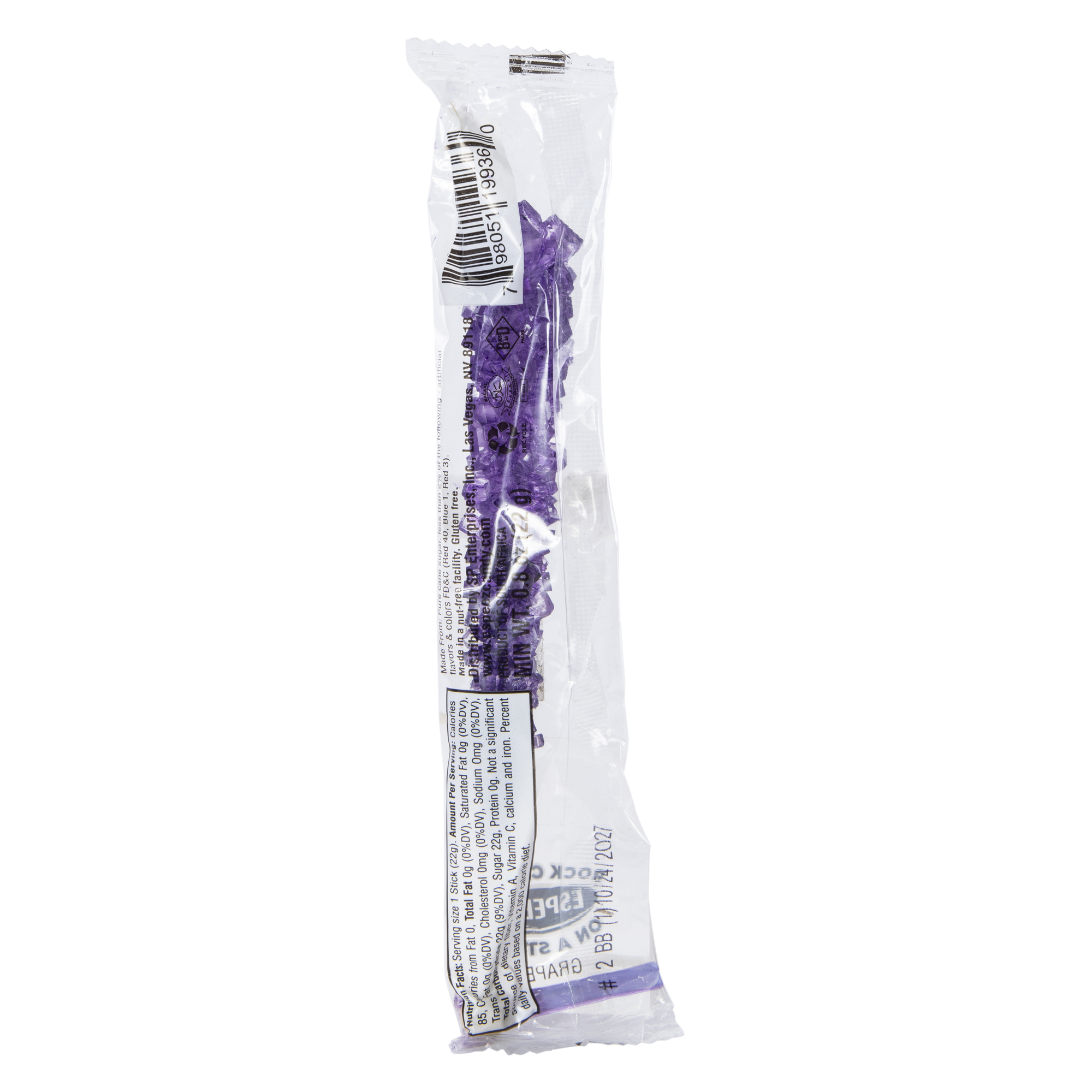 Rock Candy On A Stick, Grape 1-Count