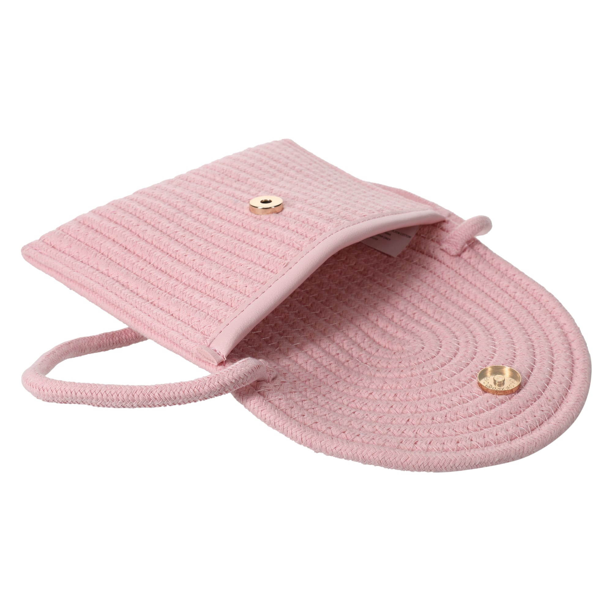 Woven Crossbody Bag - Pink