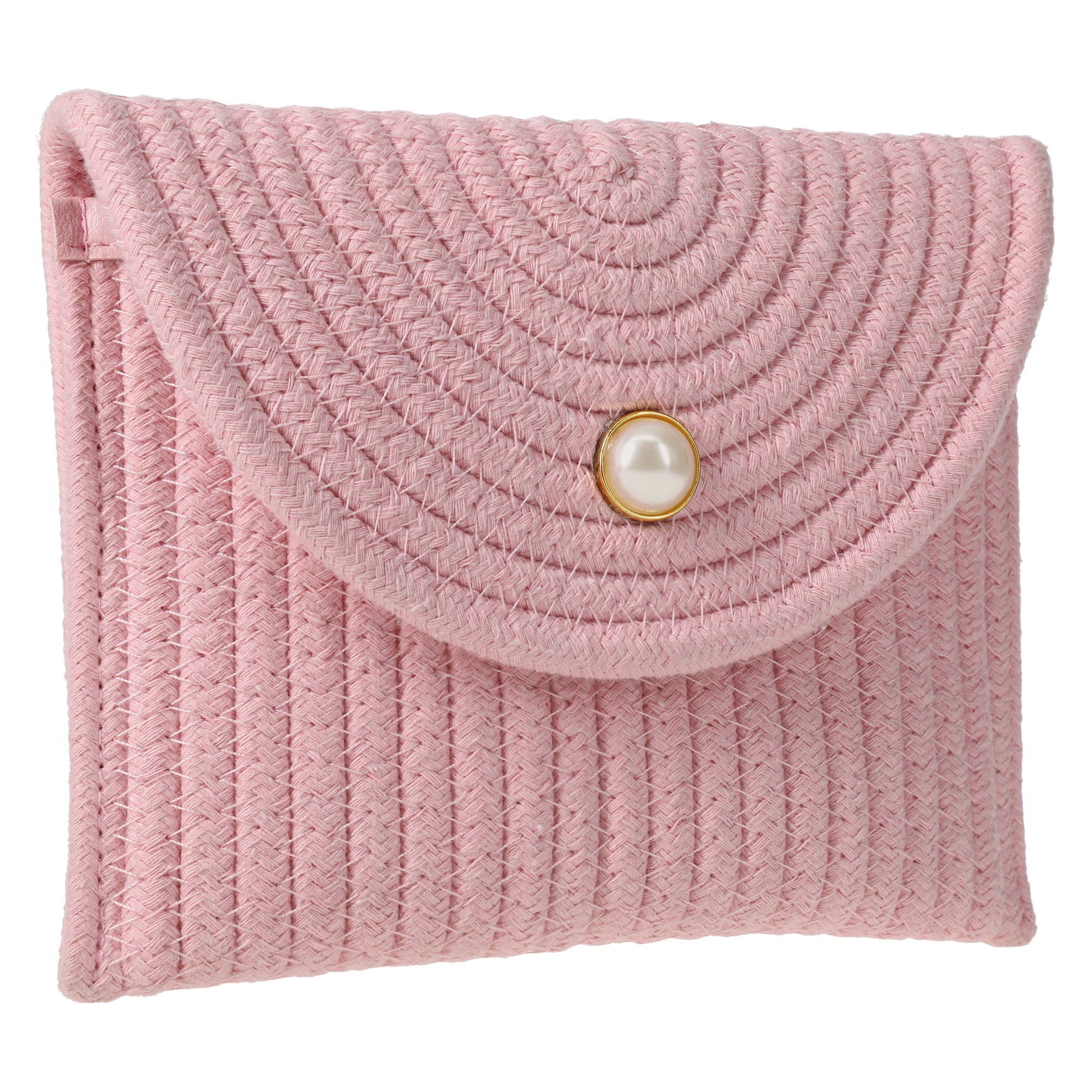 Woven Crossbody Bag - Pink