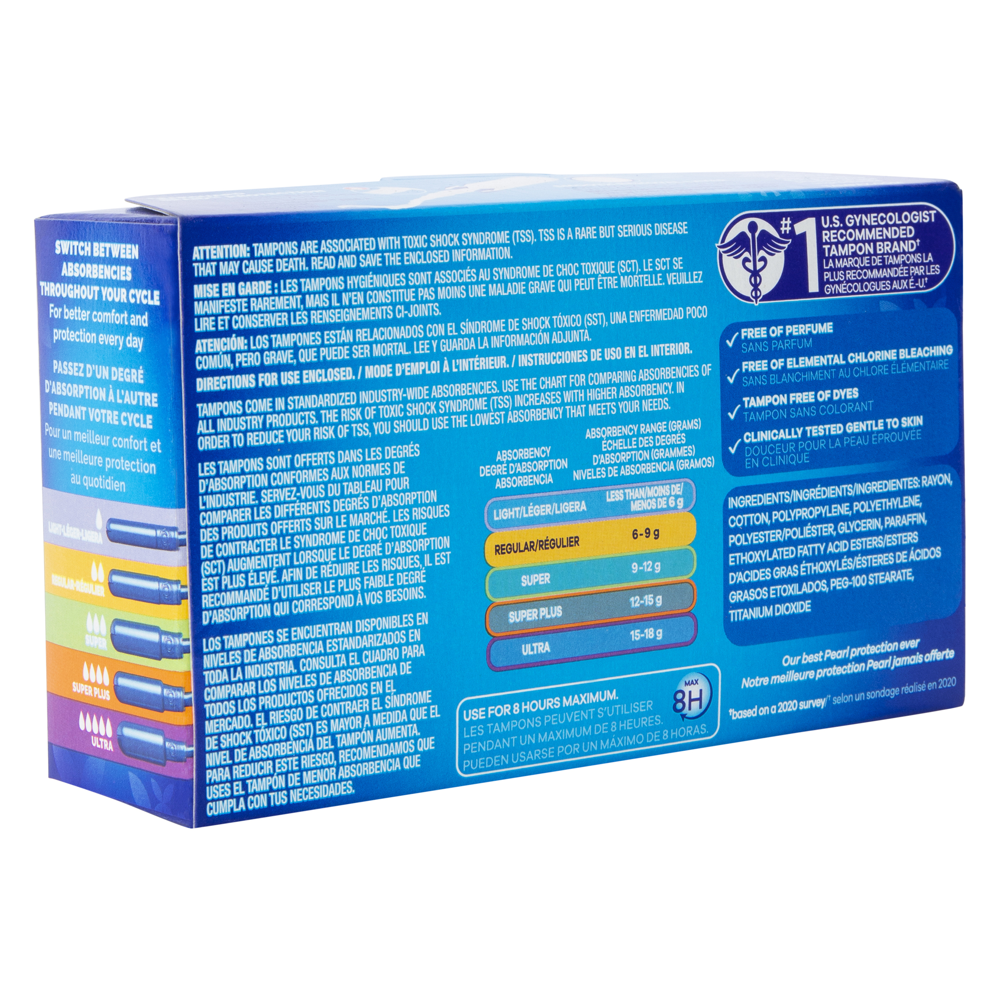 Tampax Pearl® Regular Tampons 8-Count