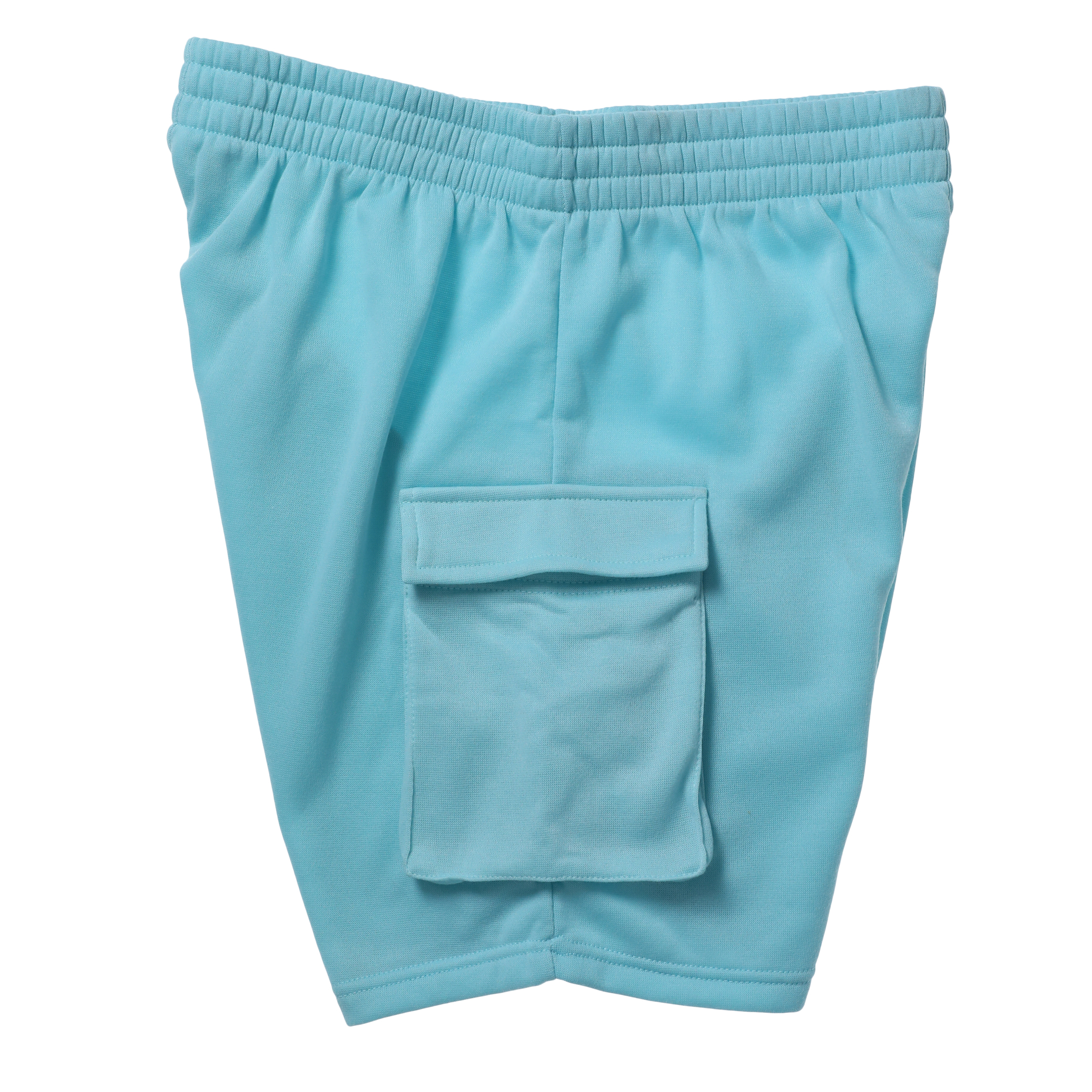 Young Mens Blue Fleece Cargo Shorts