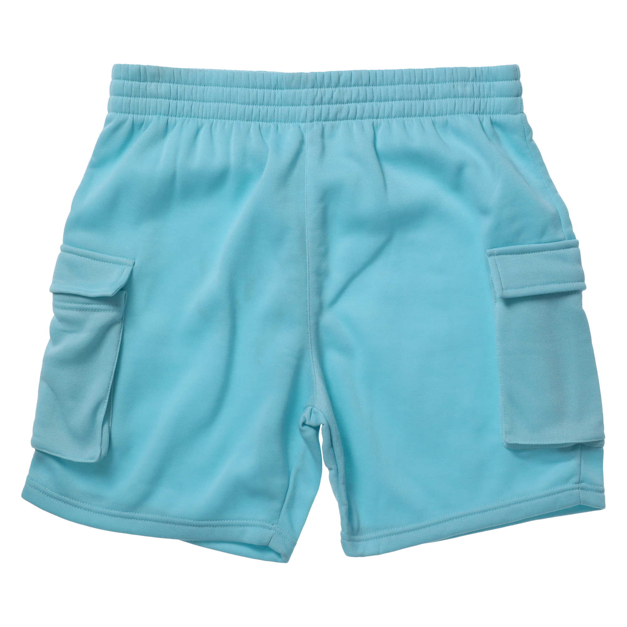 Young Mens Blue Fleece Cargo Shorts