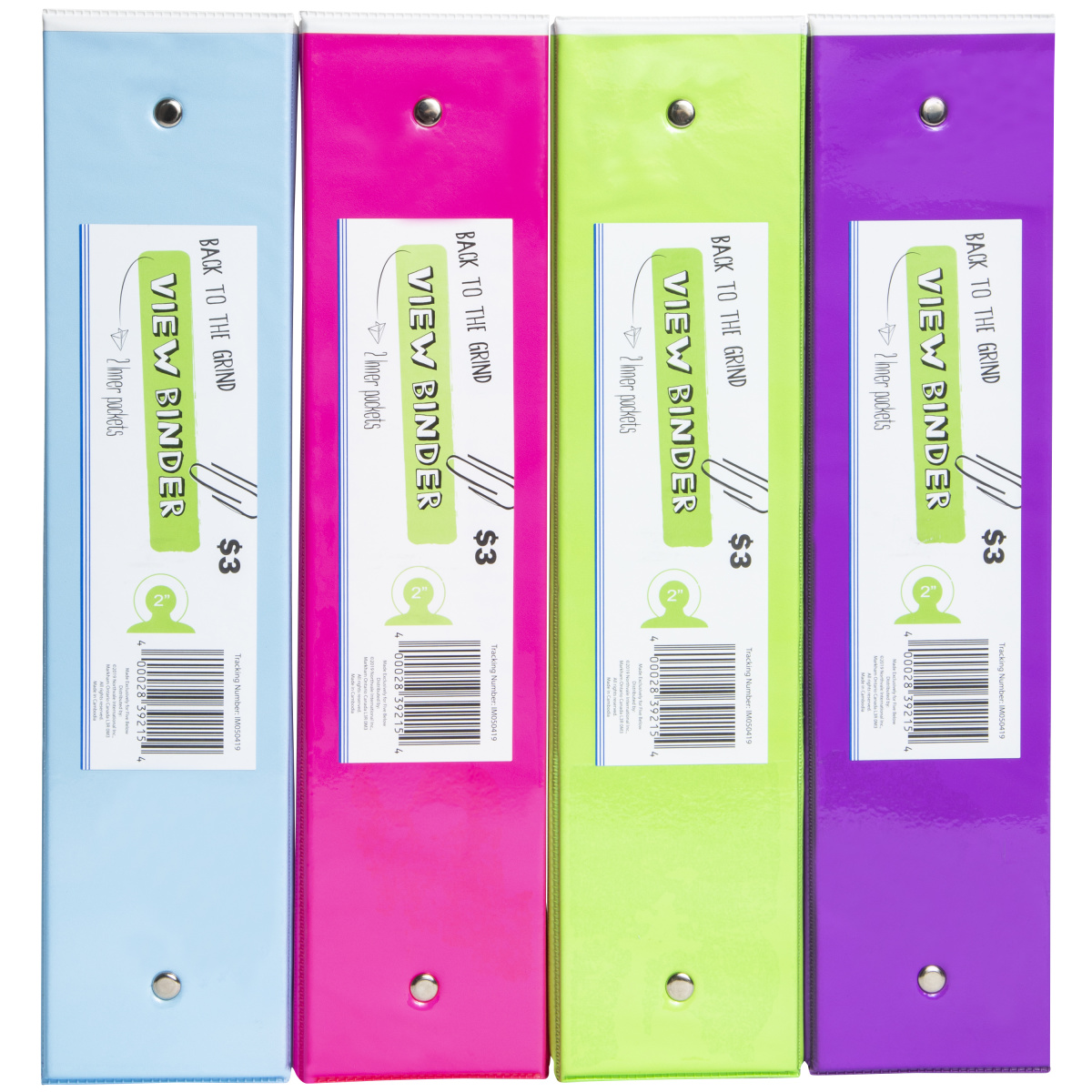 Neon Tint Clear View 3-Ring Binder 2in