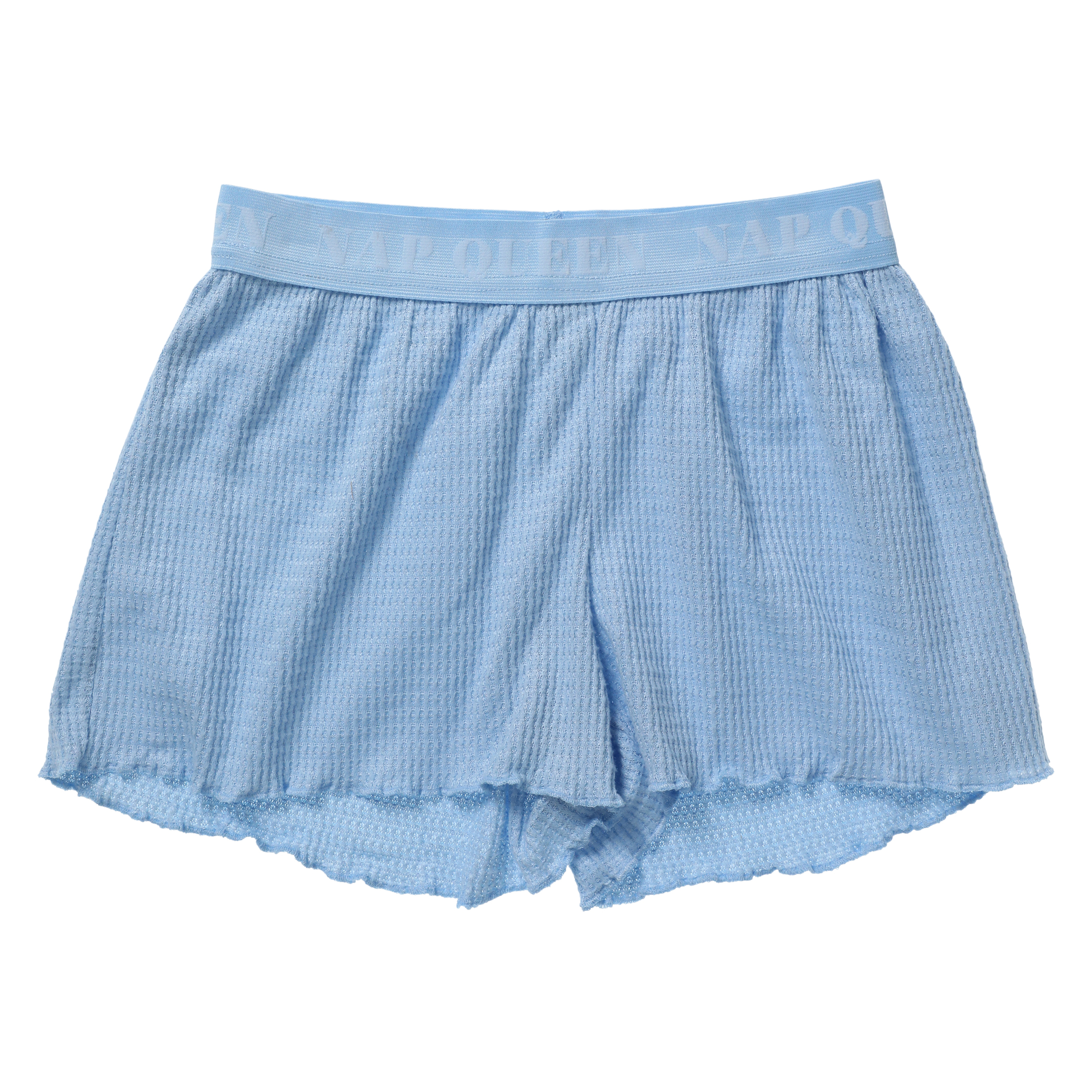 Waffle Shorts With Print Waistband