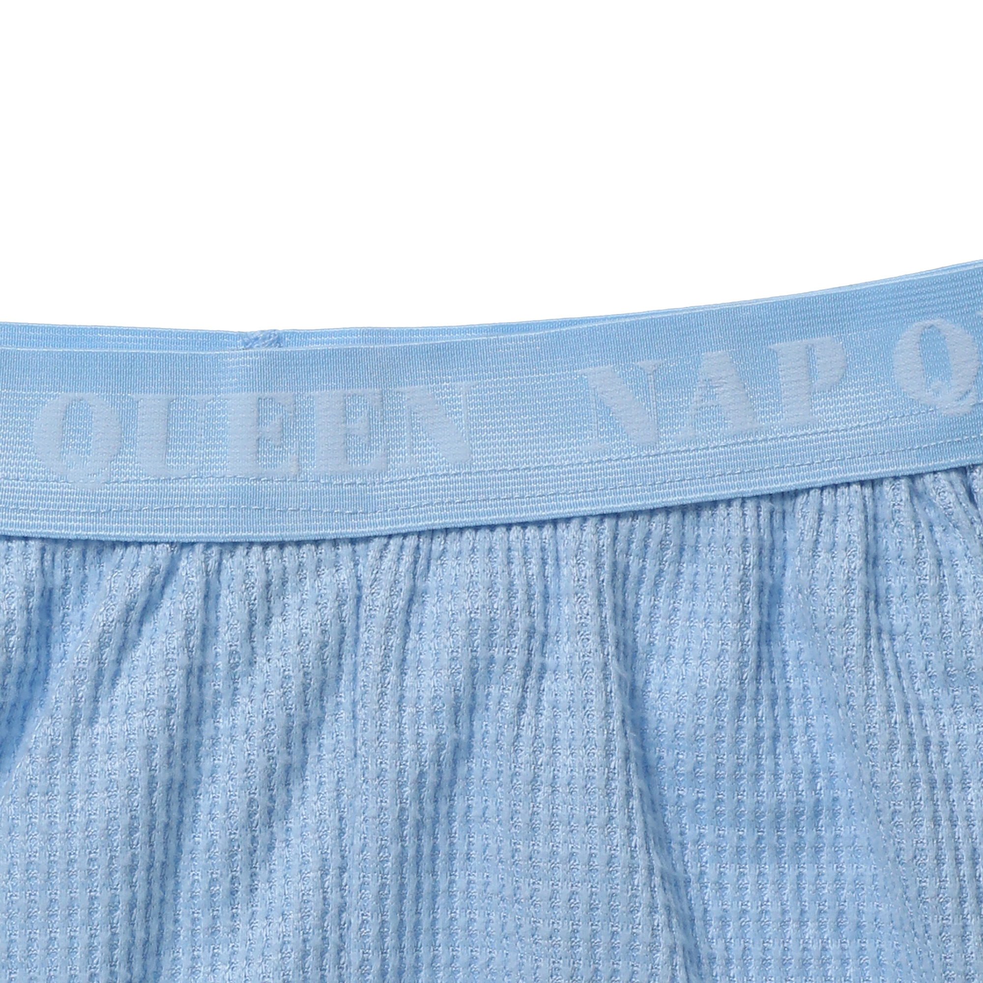 Waffle Shorts With Print Waistband