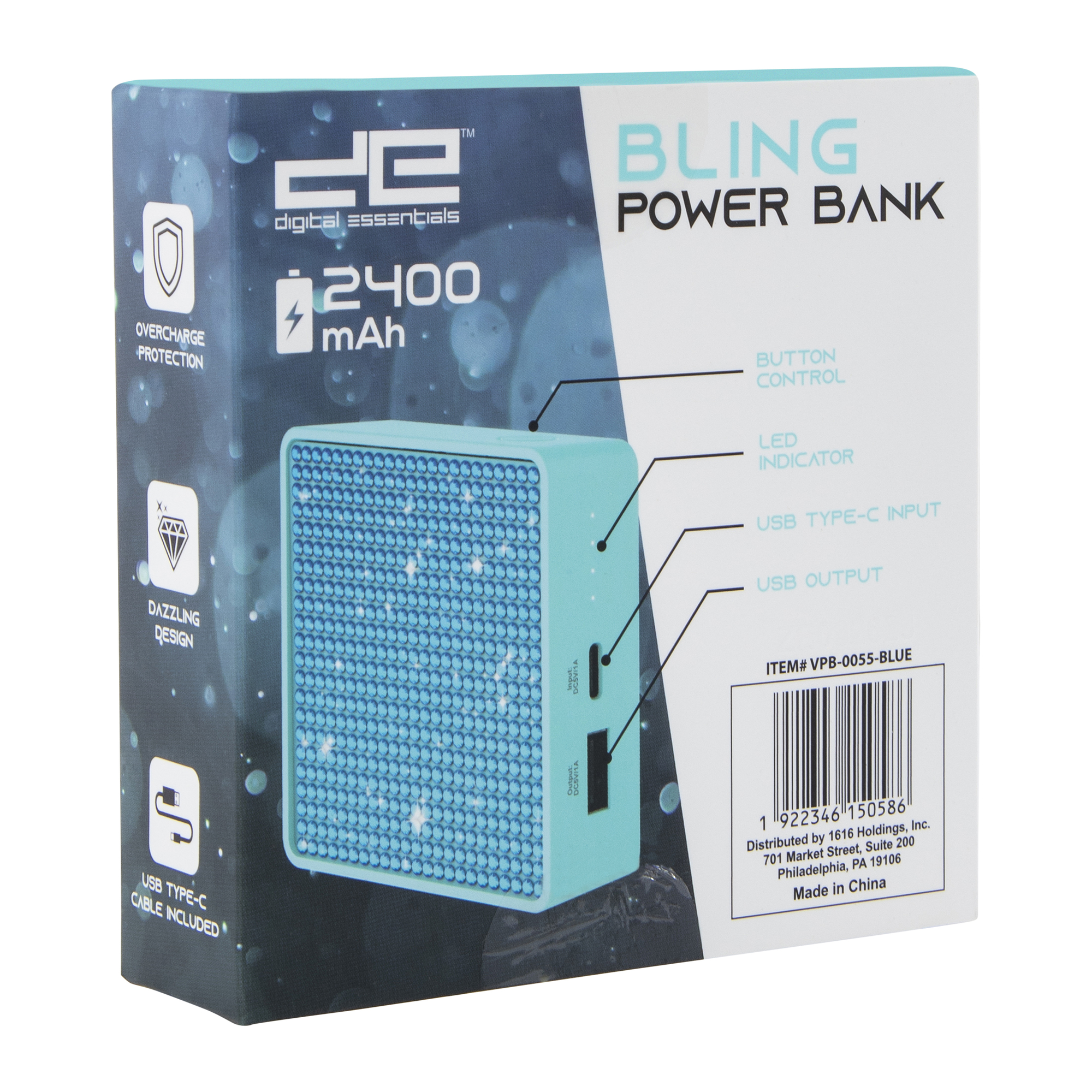 2400mAh Bling Power Bank