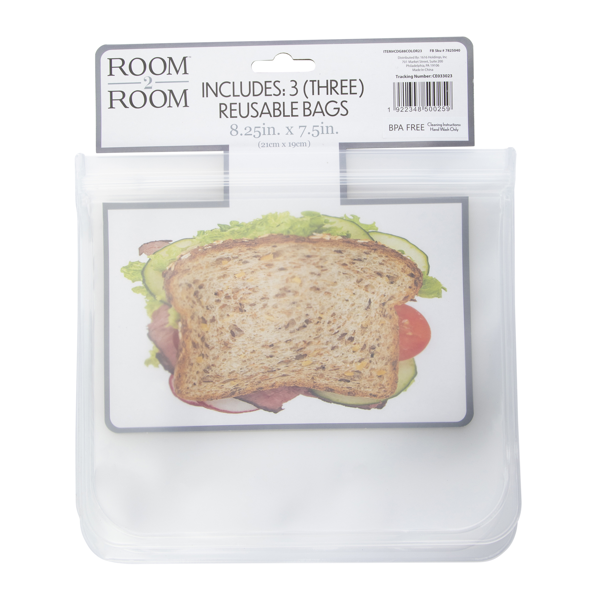 Reusable Sandwich Bags 9in x 3-Count