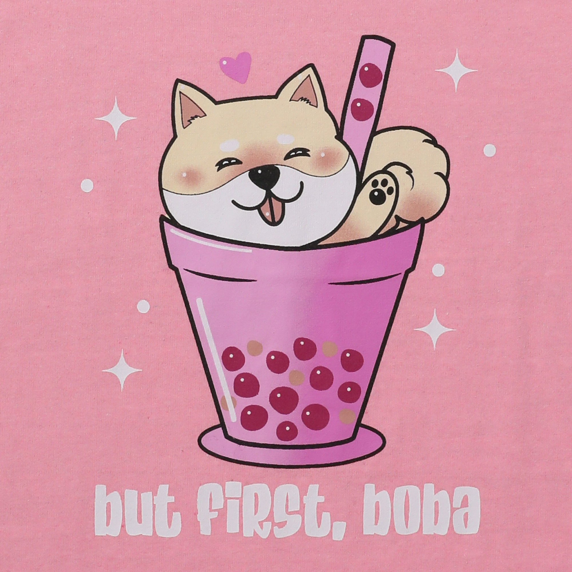 But First, Boba' Shiba inu Graphic Tee