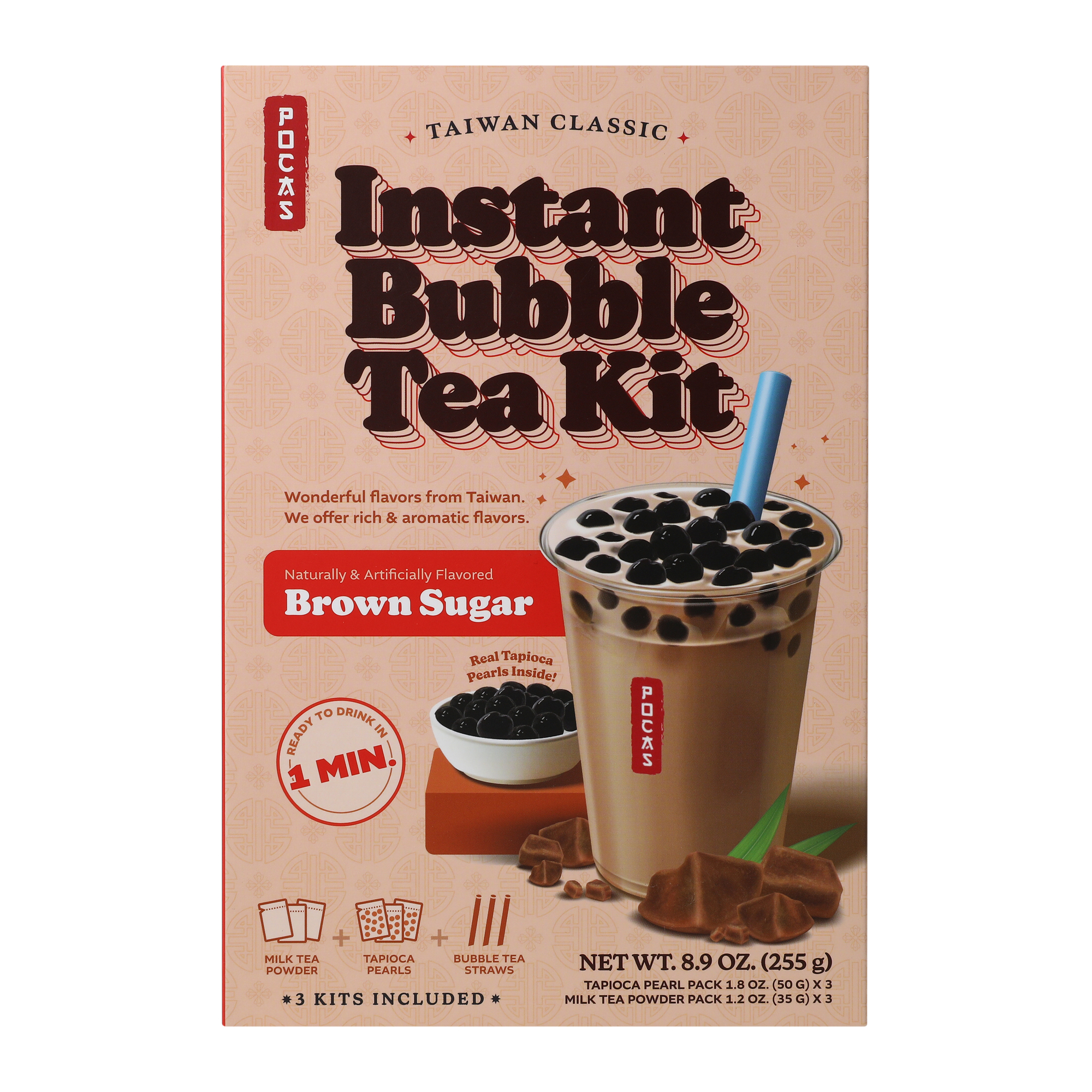Pocas instant Bubble Tea Kit 3-Count