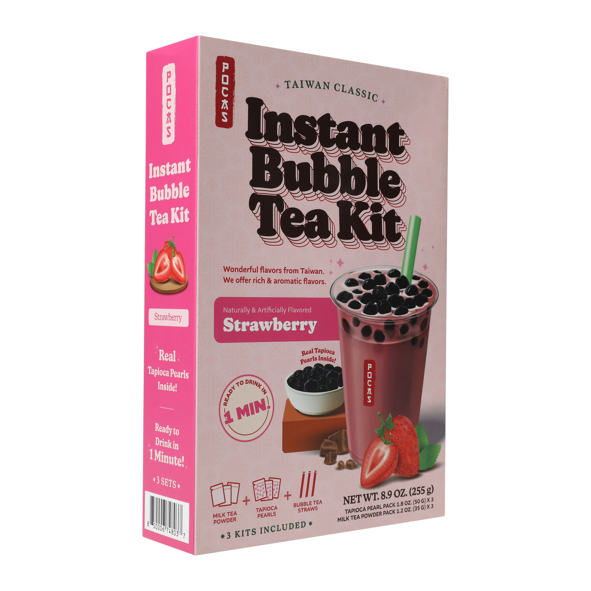 Pocas instant Bubble Tea Kit 3-Count