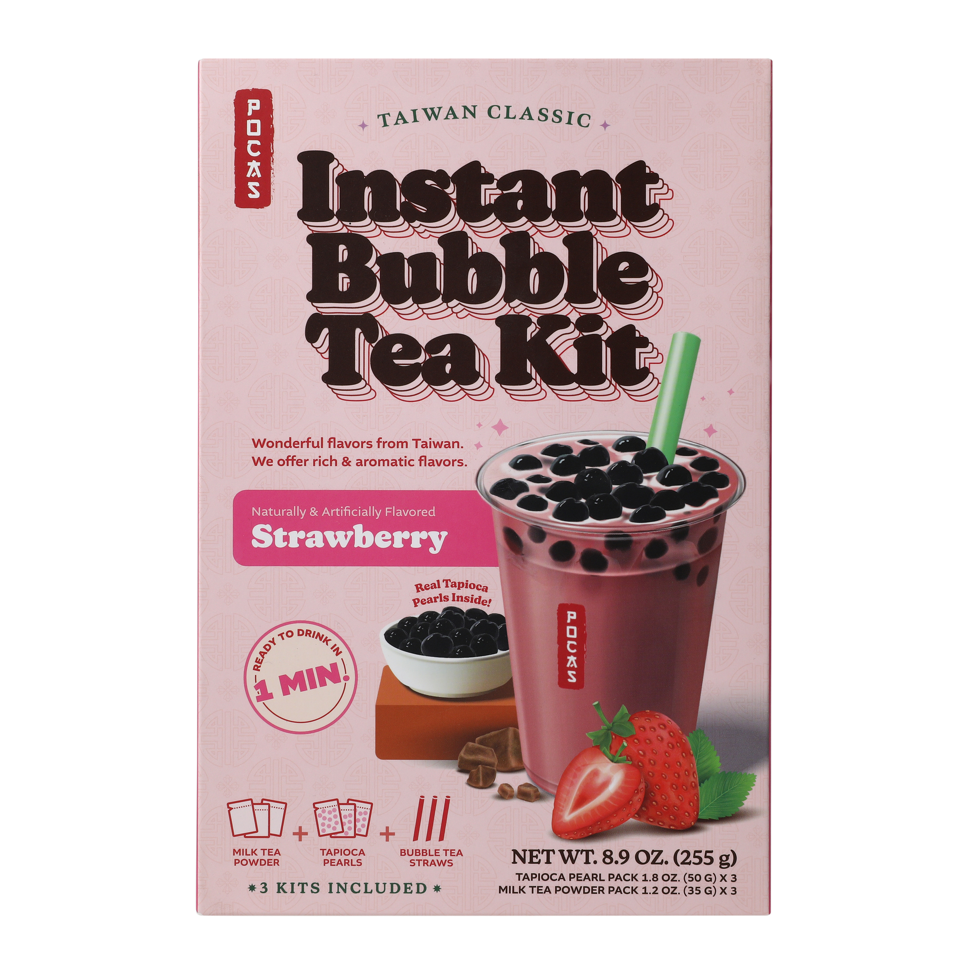 Pocas instant Bubble Tea Kit 3-Count