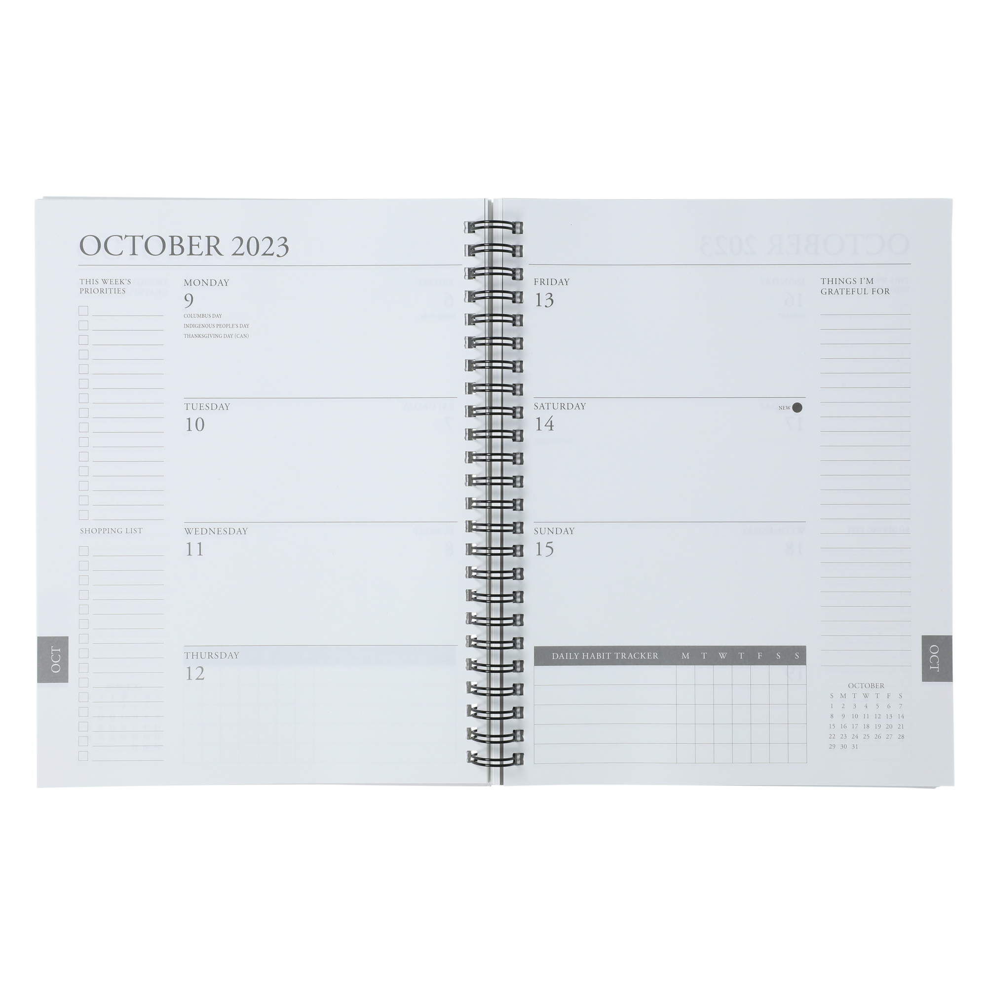 2023-2024 Spiral Year Planner - Yellow