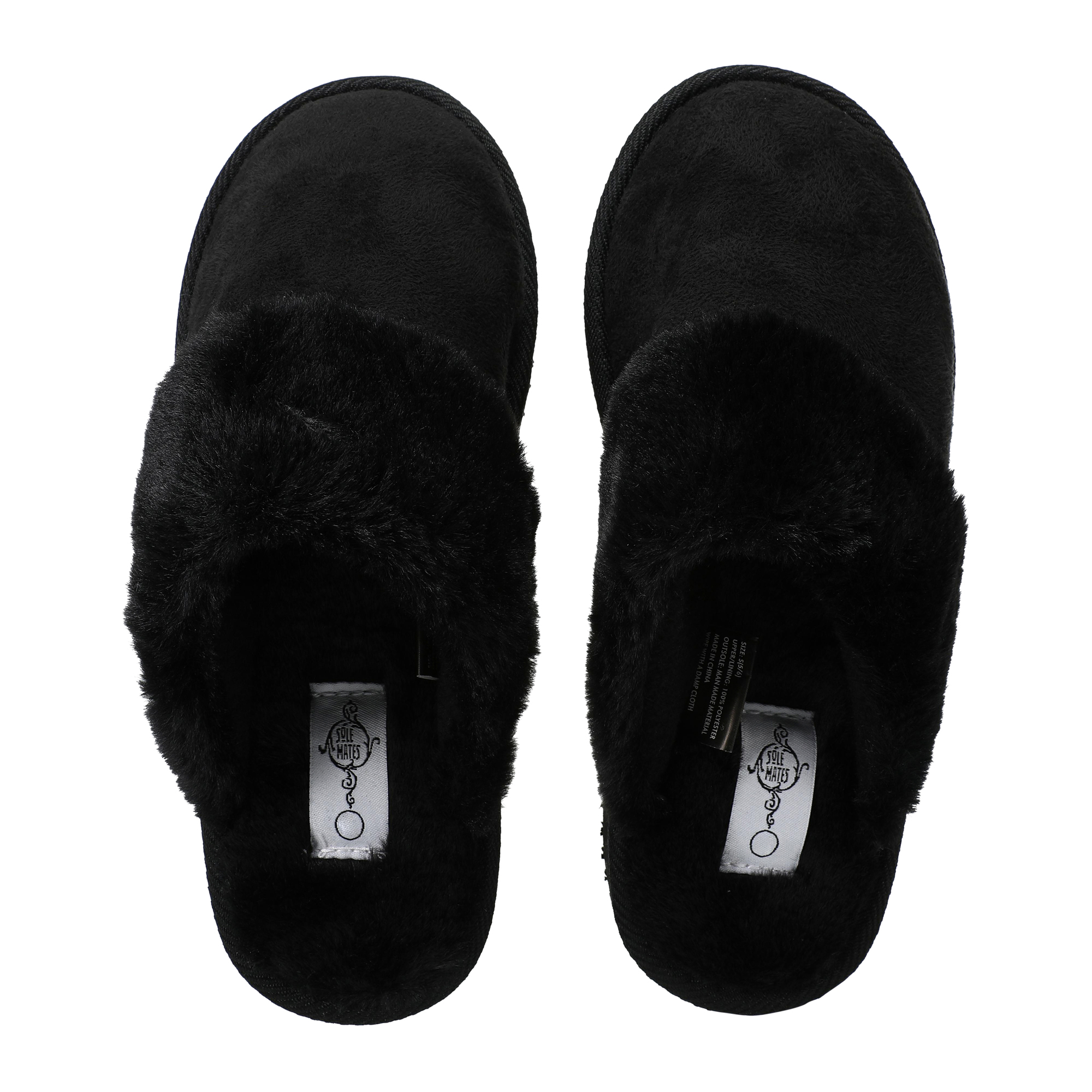 Ladies Faux Suede Scuff Slippers