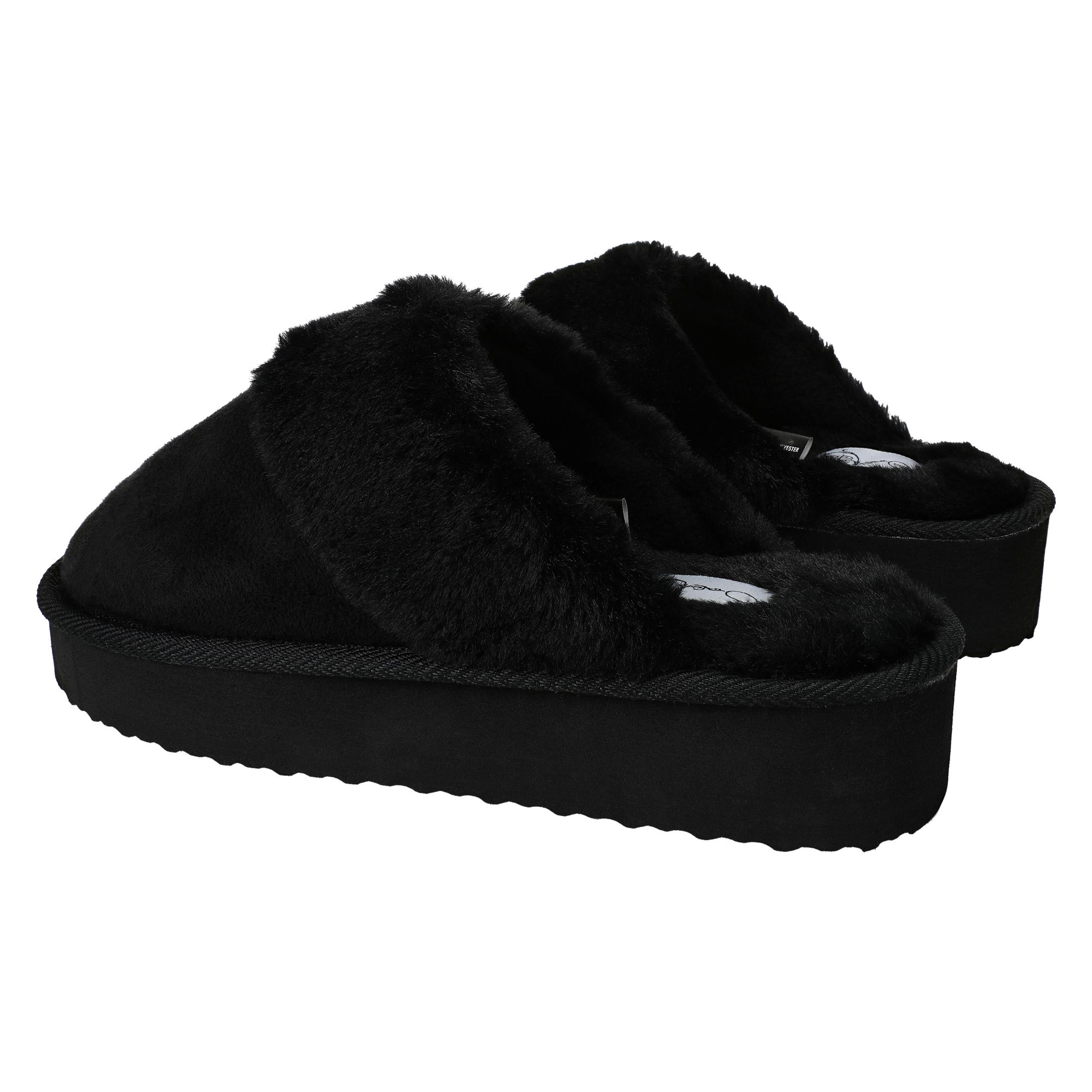 Ladies Faux Suede Scuff Slippers