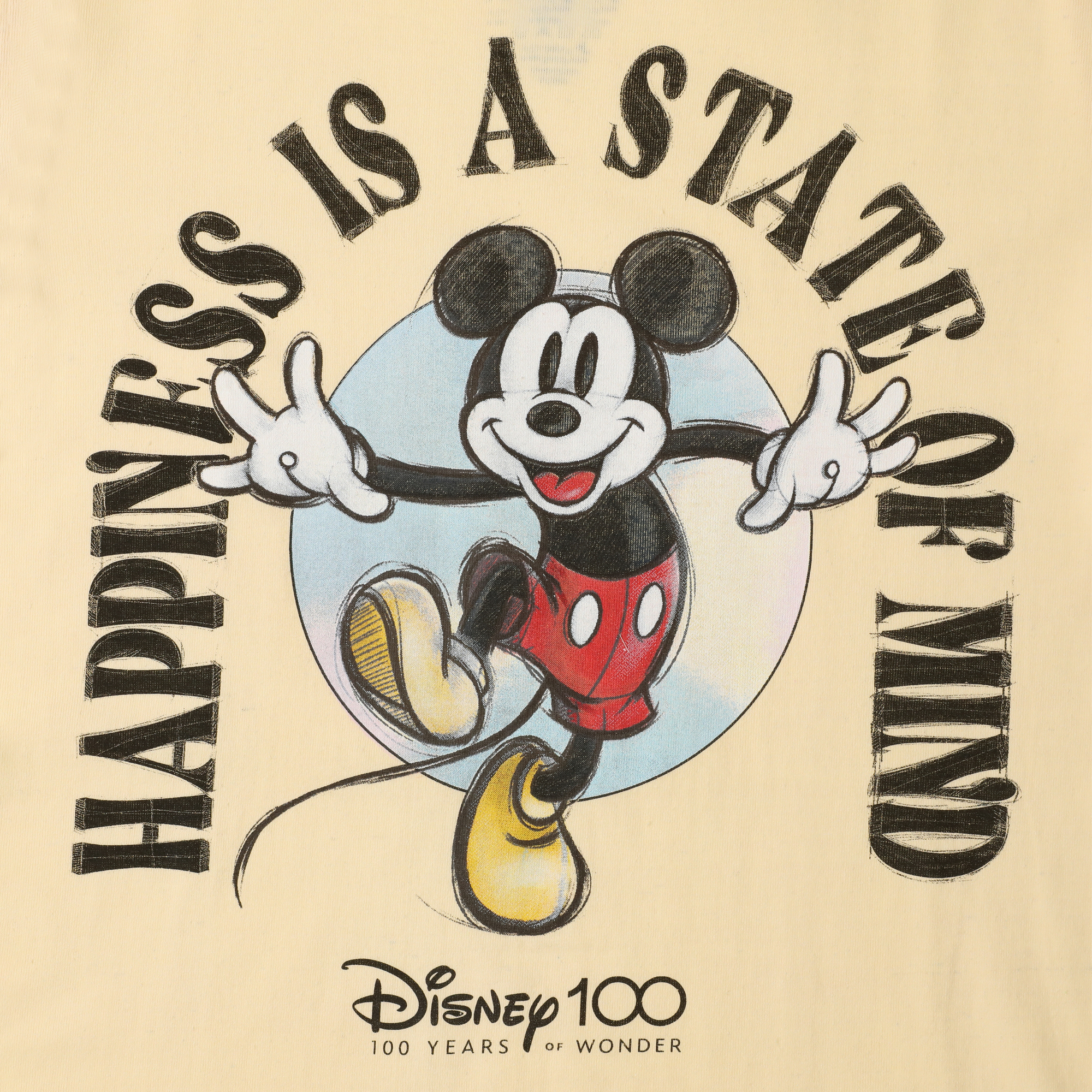 Disney 100 Mickey Mouse ‘Happiness Is A State Of Mind’ Graphic Tee
