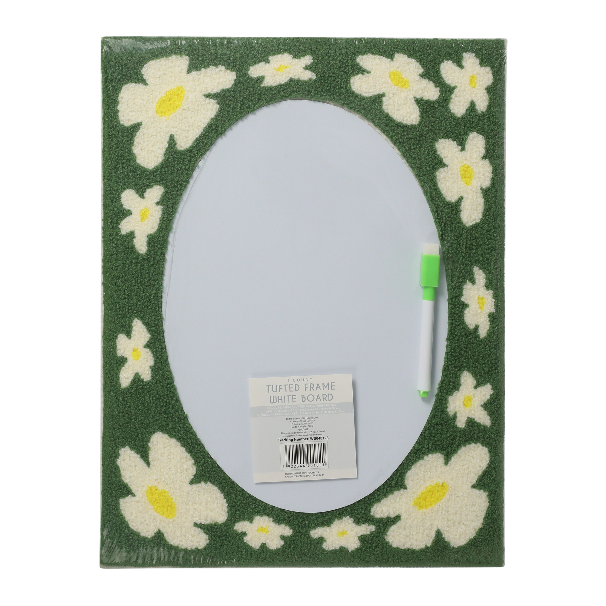 Tufted Frame Dry Erase Board 15.7in x 11.8in