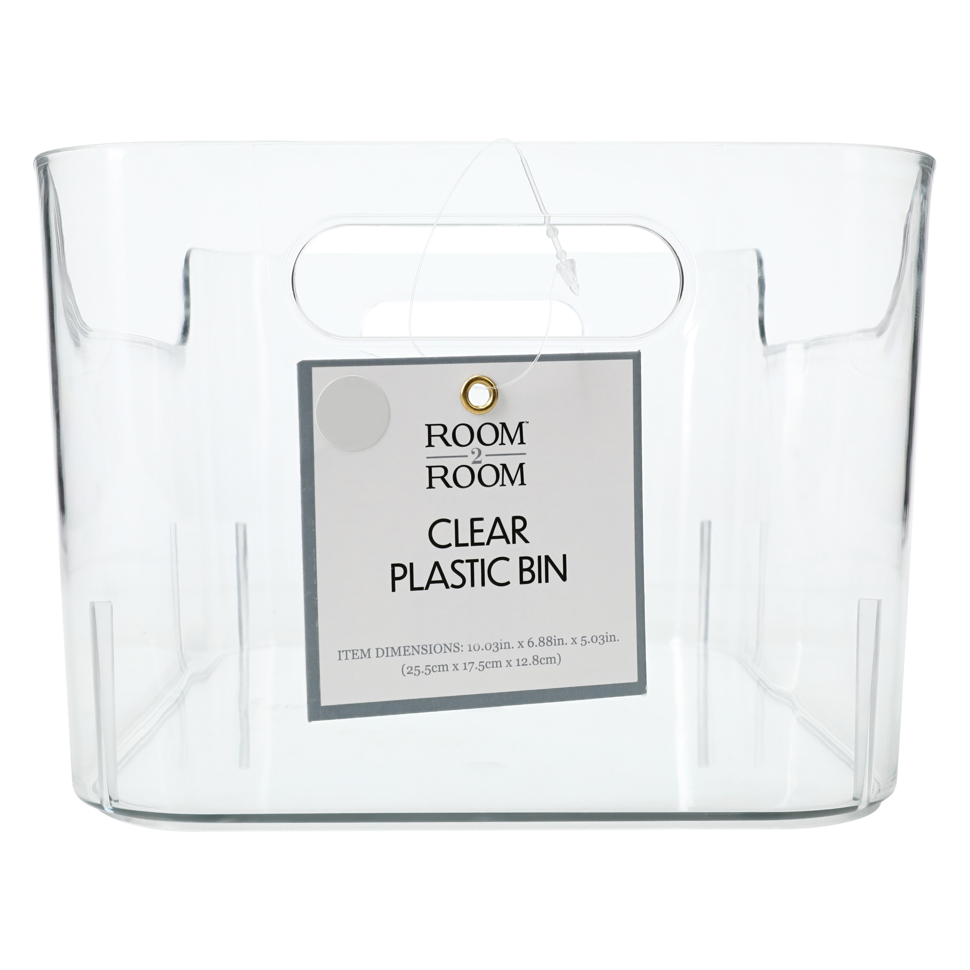 Small Clear Plastic Bin 6.8in x 10in