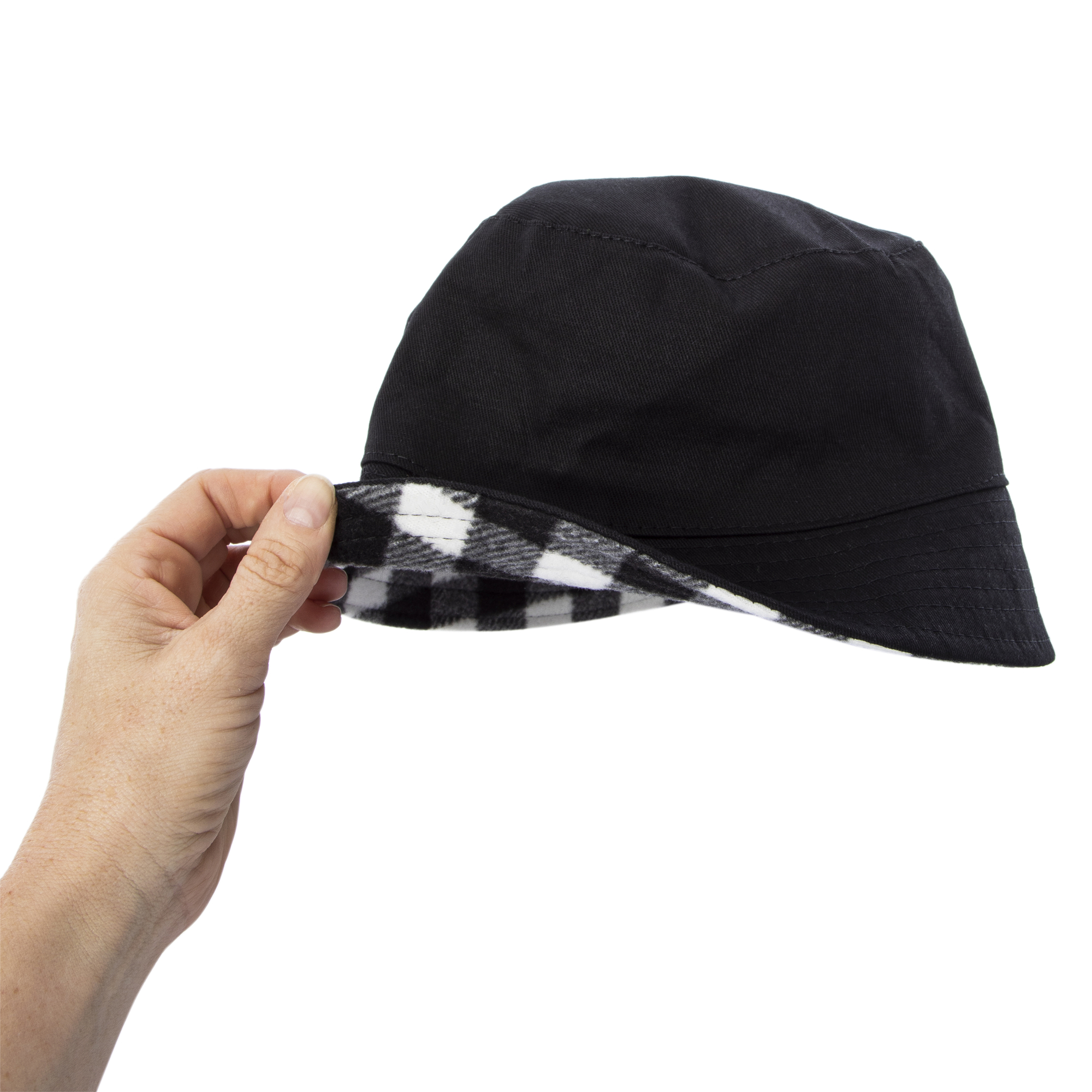 Reversible Plaid Bucket Hat