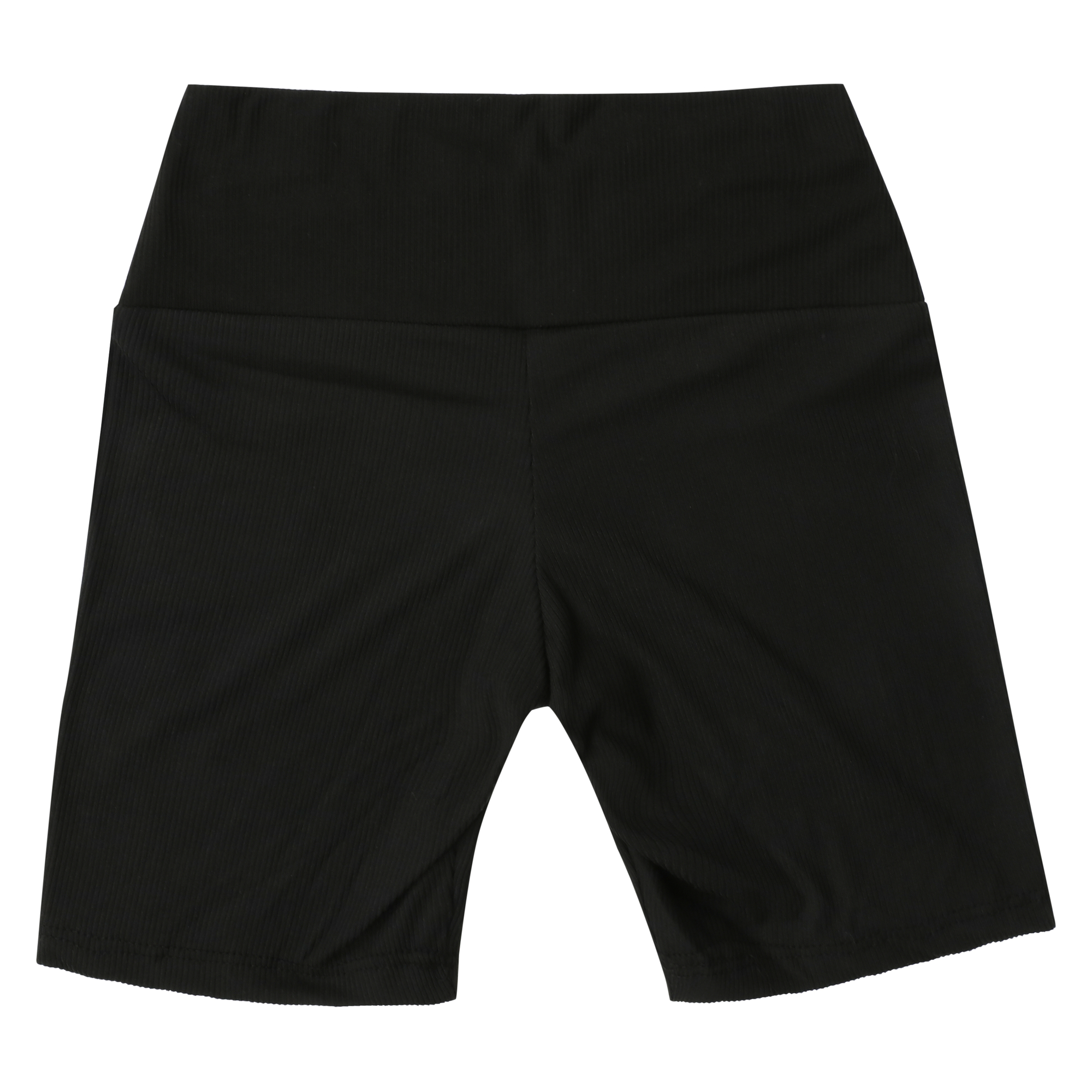 Ribbed Crossover Waist Bike Shorts