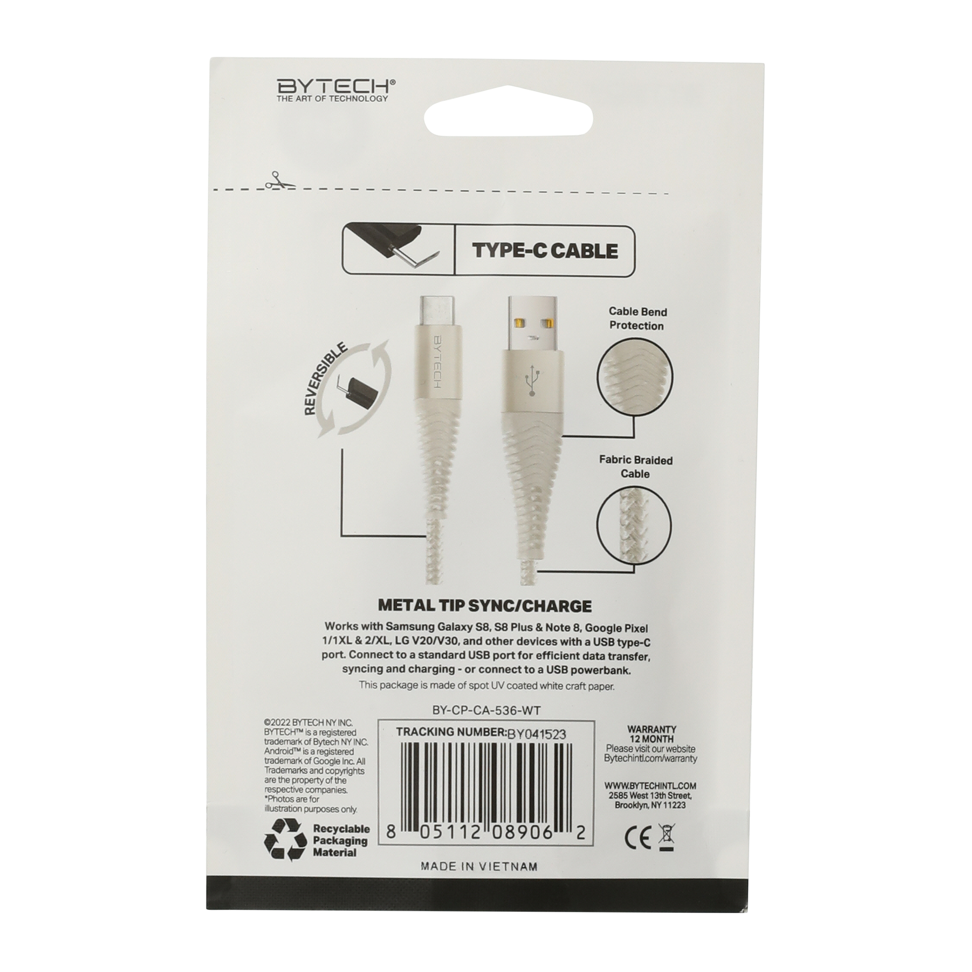 Cable USB-C a USB-A Trenzao 6 Pies Premium pa Cargar y Pasar Data 4