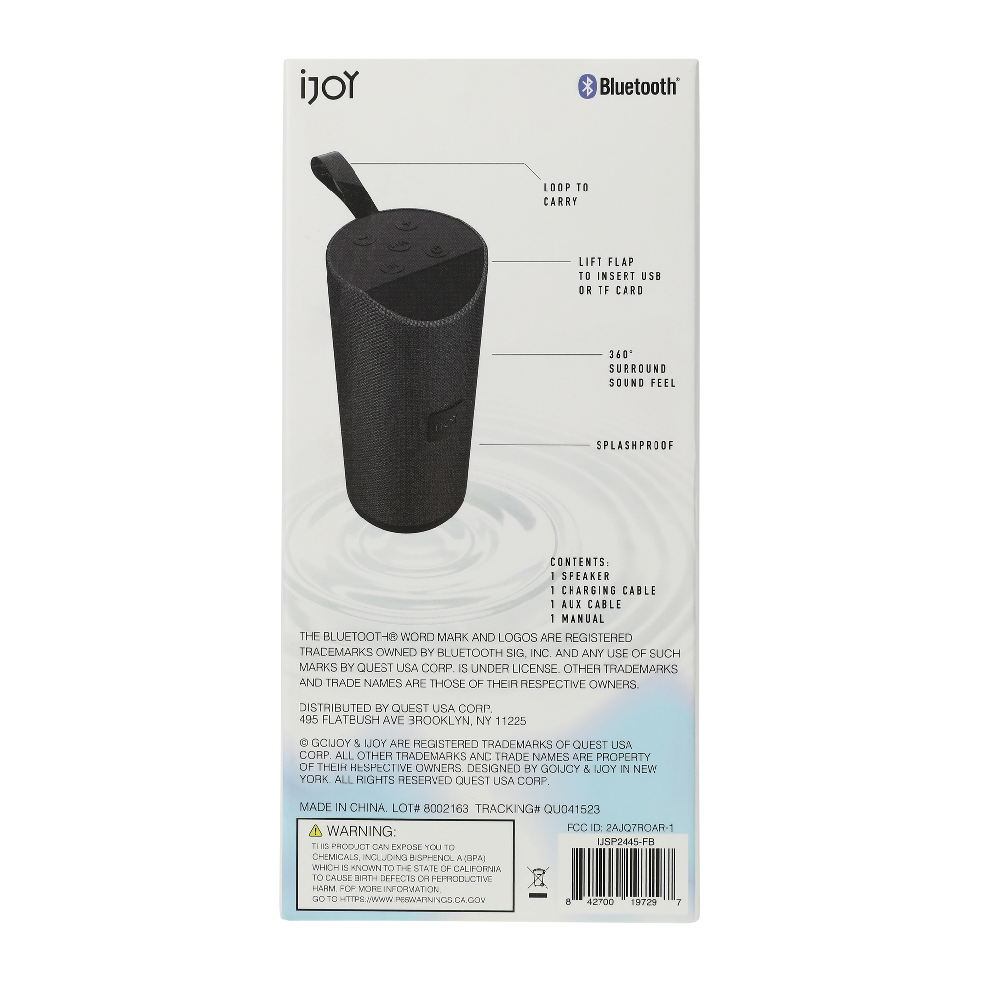 Blaster Bluetooth® Ipx4 Splashproof Speaker