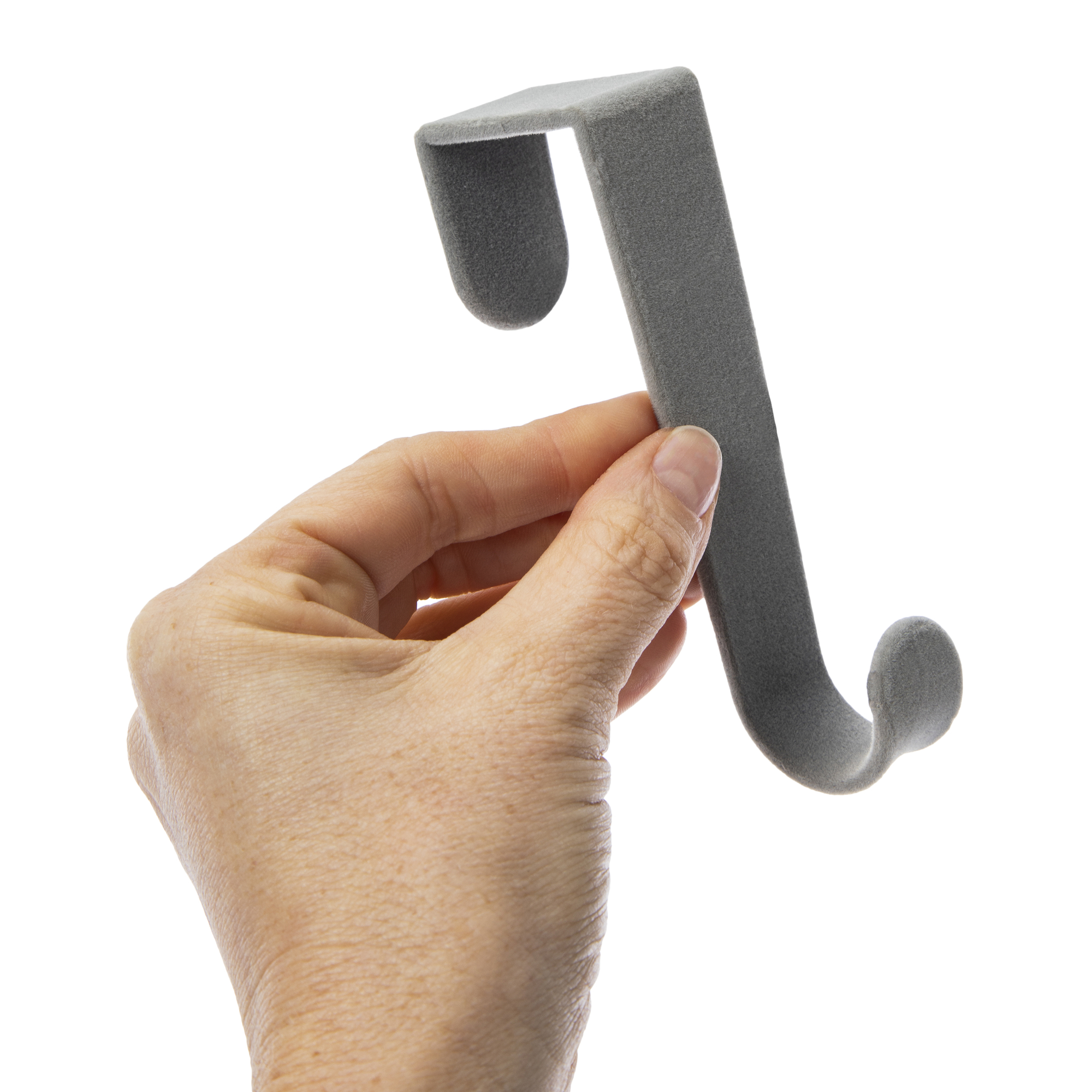 Over-The-Door Flocked Hooks 3-Count