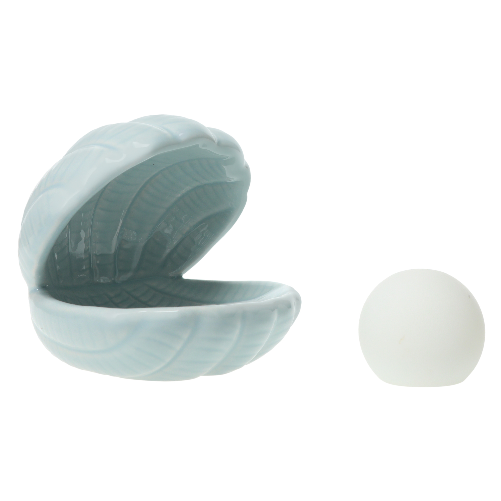 Ceramic Seashell With Pearl Accent Lamp