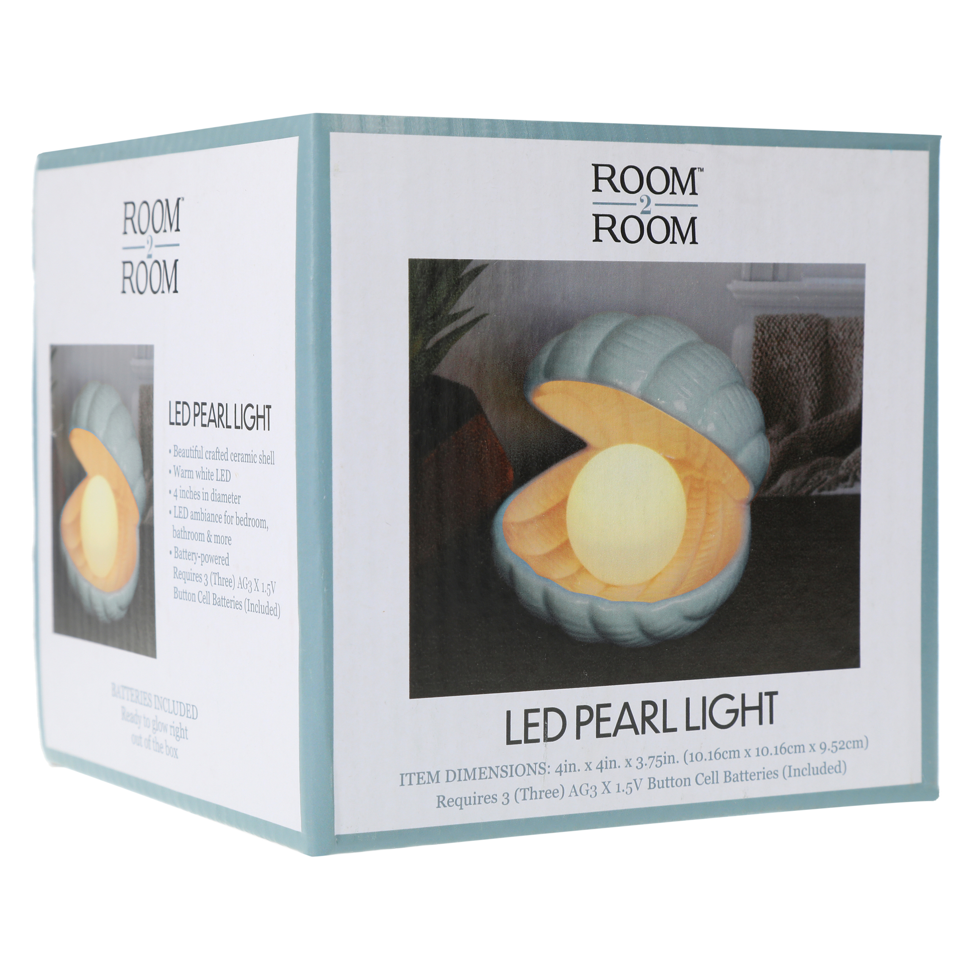 Ceramic Seashell With Pearl Accent Lamp