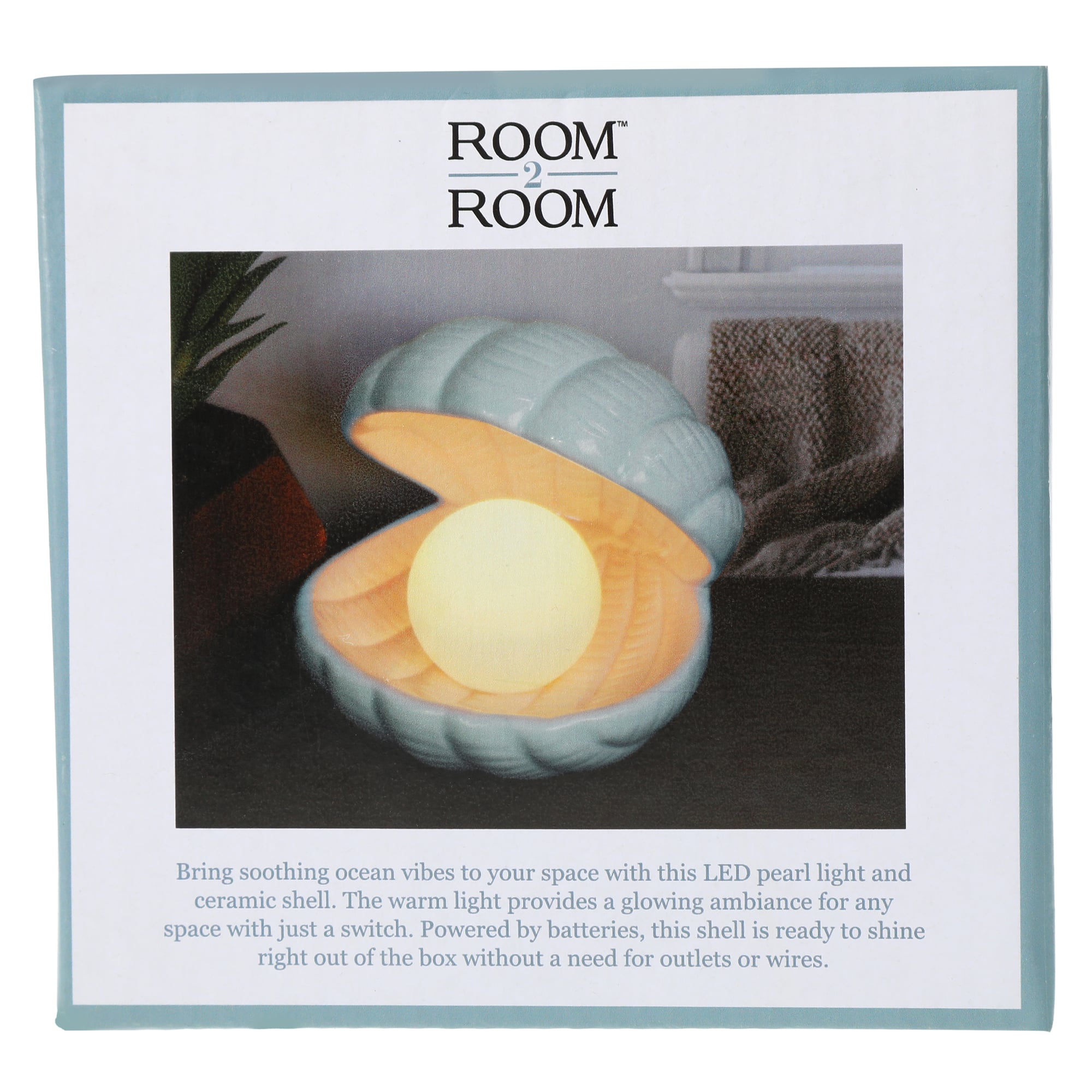 ceramic seashell with pearl accent lamp | Five Below