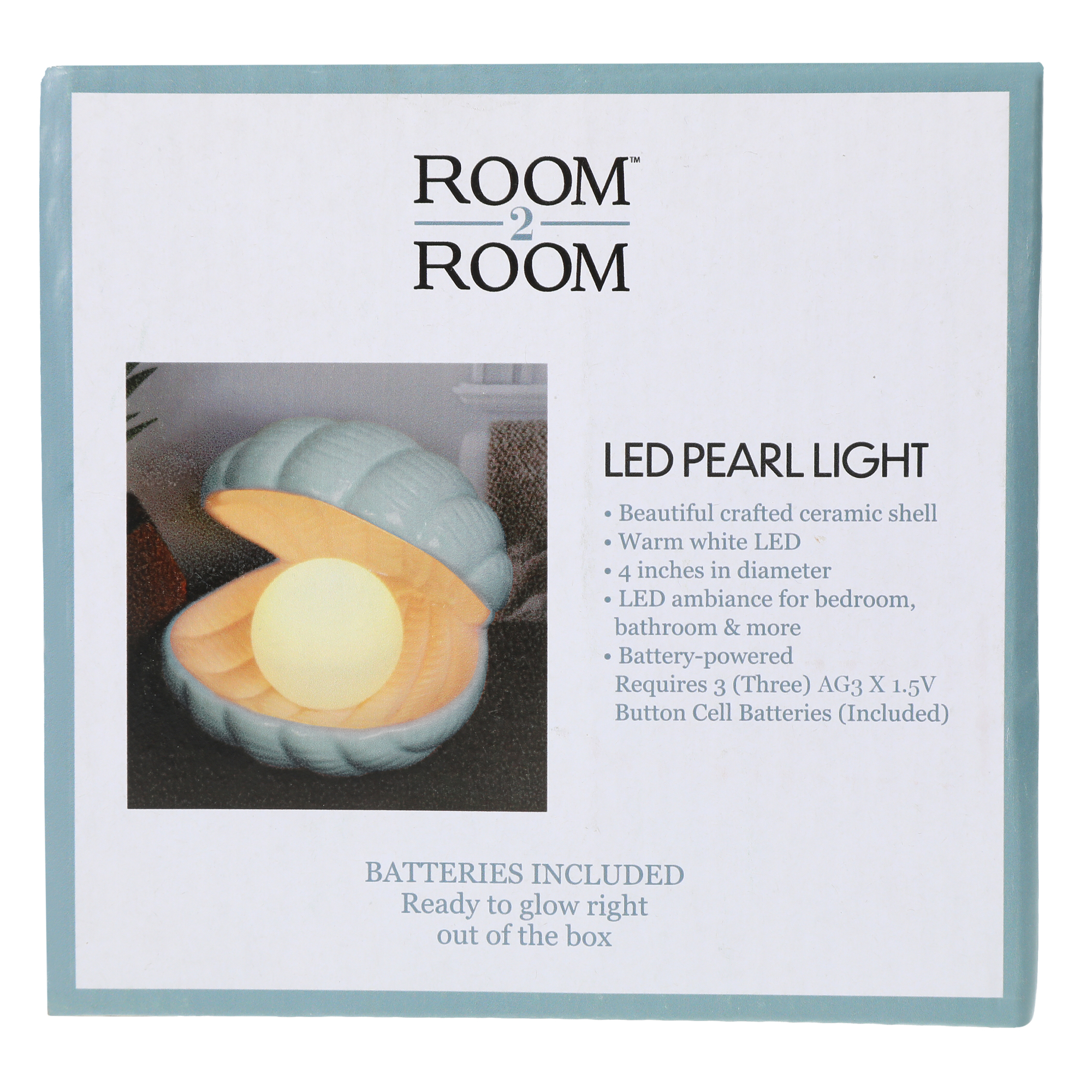 ceramic seashell with pearl accent lamp | Five Below