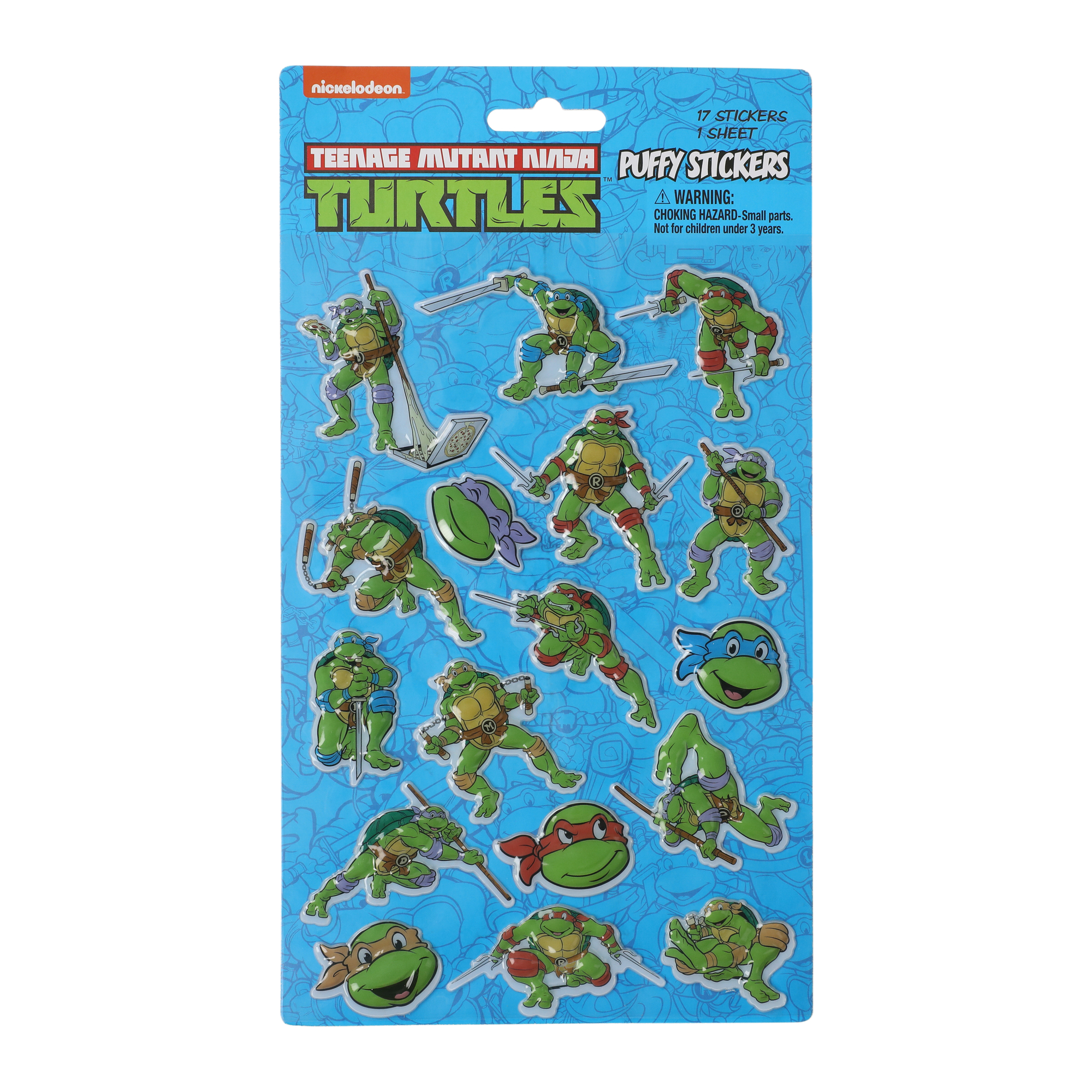 Teenage Mutant Ninja Turtles® Puffy Stickers 17-Count
