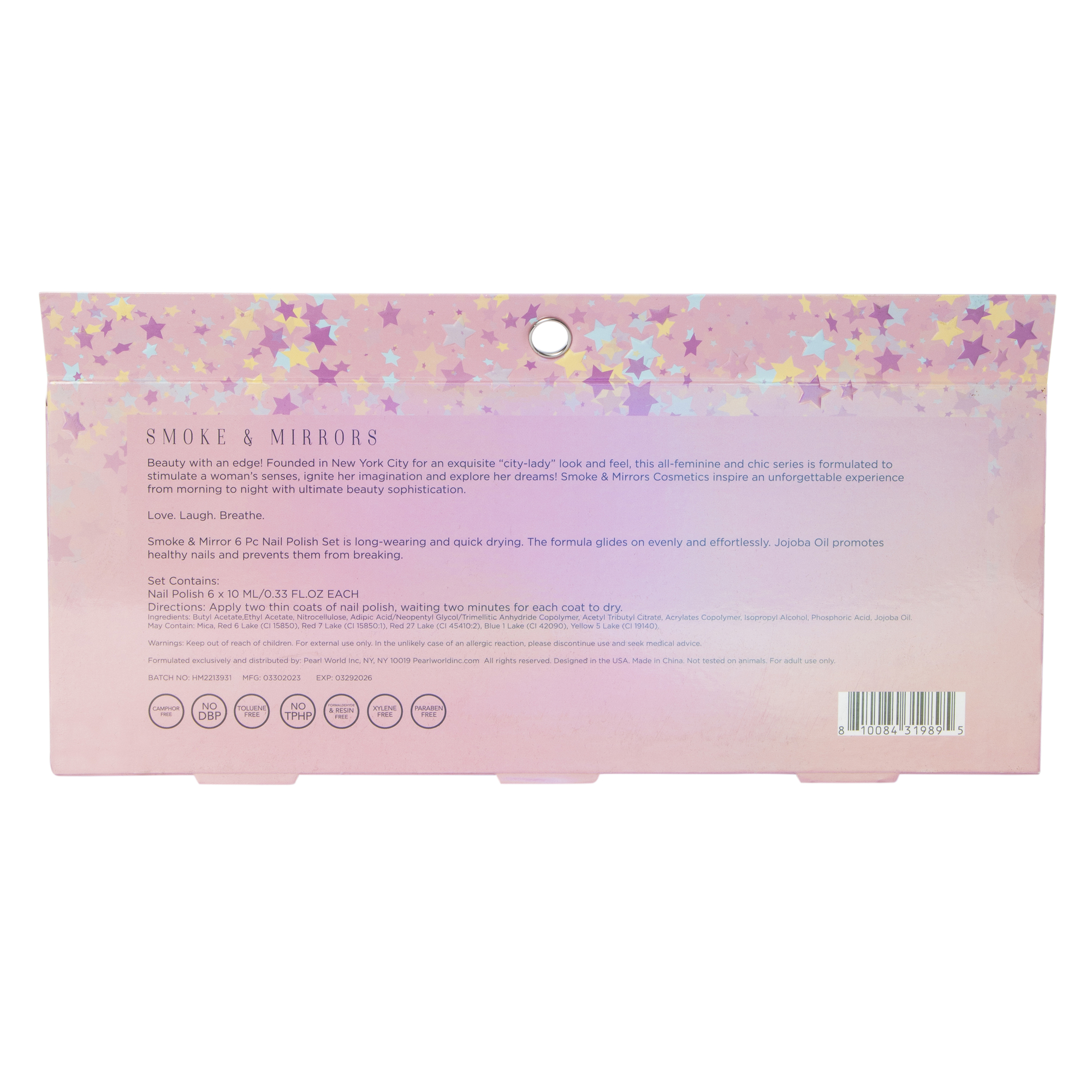 Smoke & Mirrors Jojoba Oil infused Nail Polish Set 6-Count