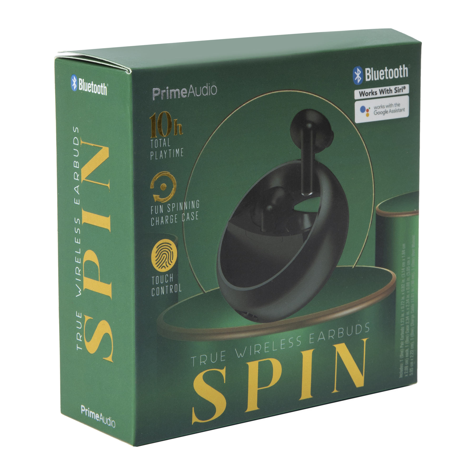 Spin Noise-Isolating Bluetooth® Earbuds With Mic