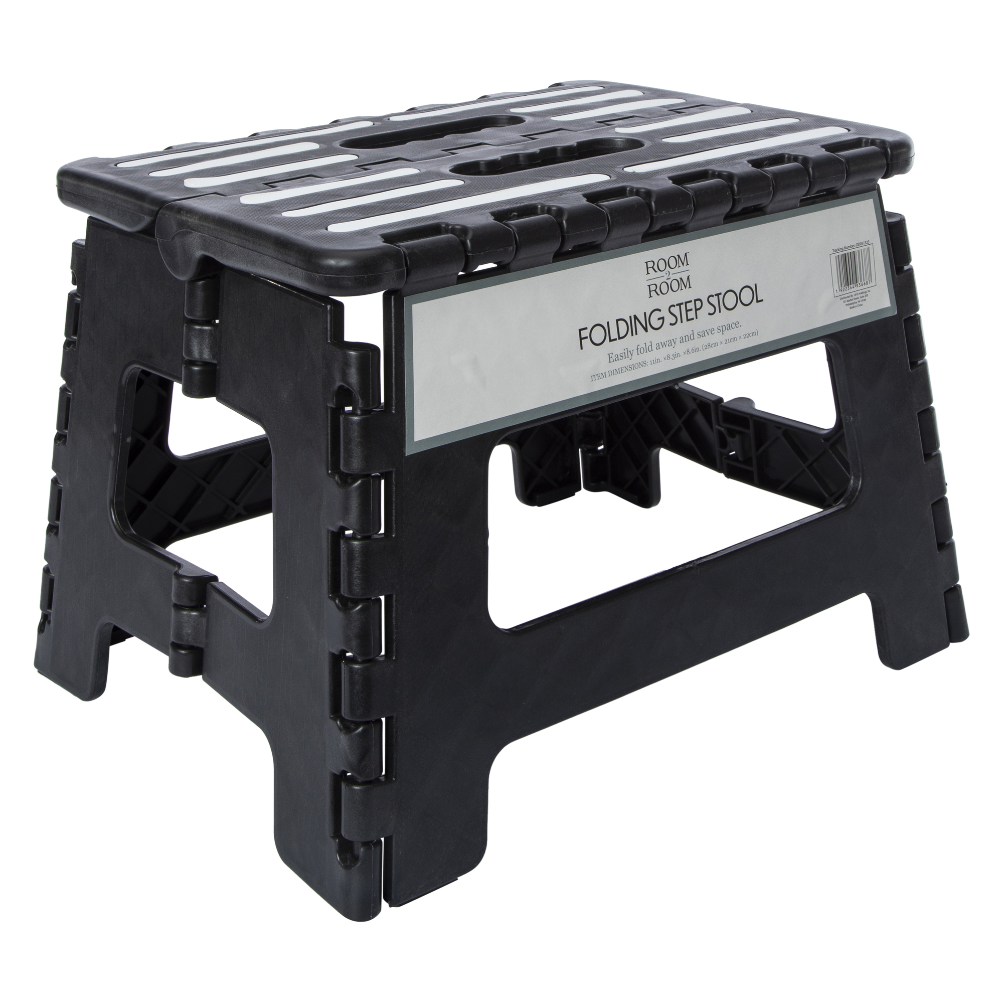 Folding Step Stool 11in x 8.6in - Black
