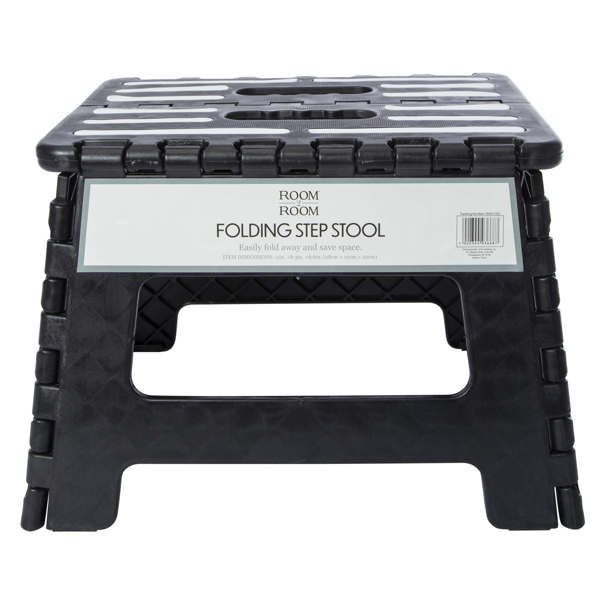 Folding Step Stool 11in x 8.6in - Black