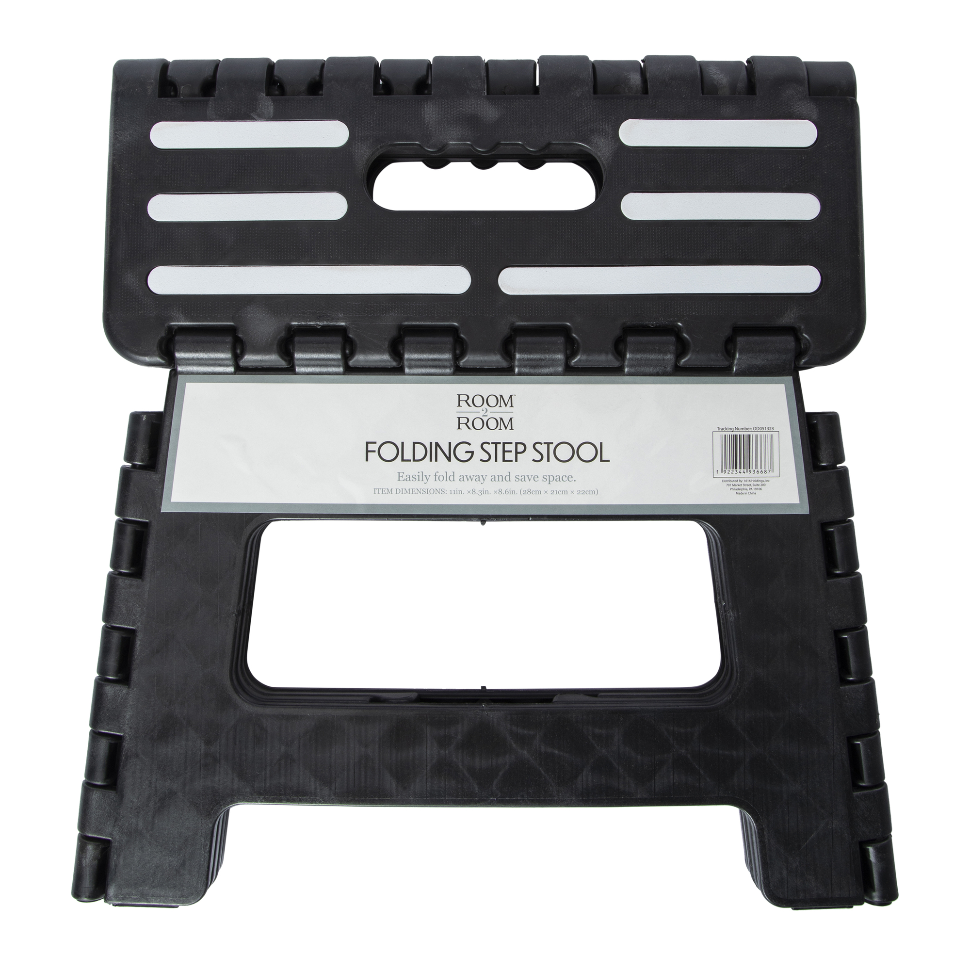 Folding Step Stool 11in x 8.6in - Black