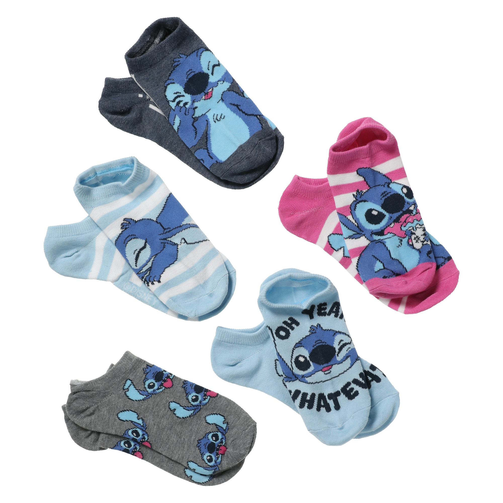 Lilo & Stitch Ladies Ankle Socks 5-Pack