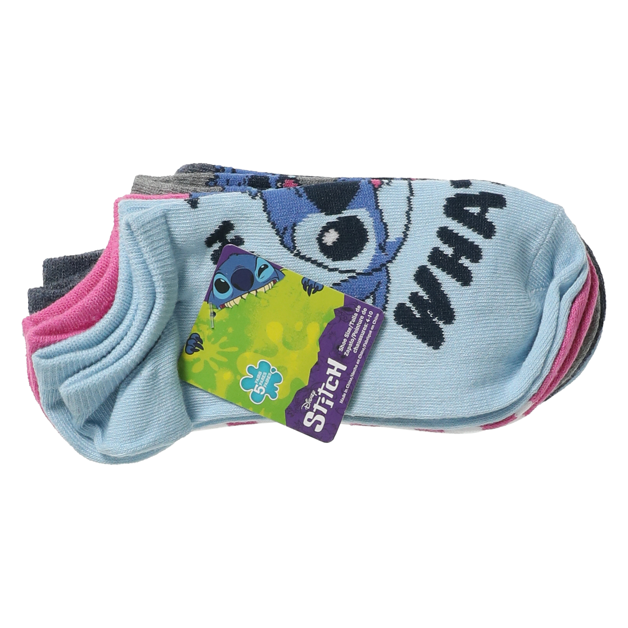 Lilo & Stitch Ladies Ankle Socks 5-Pack