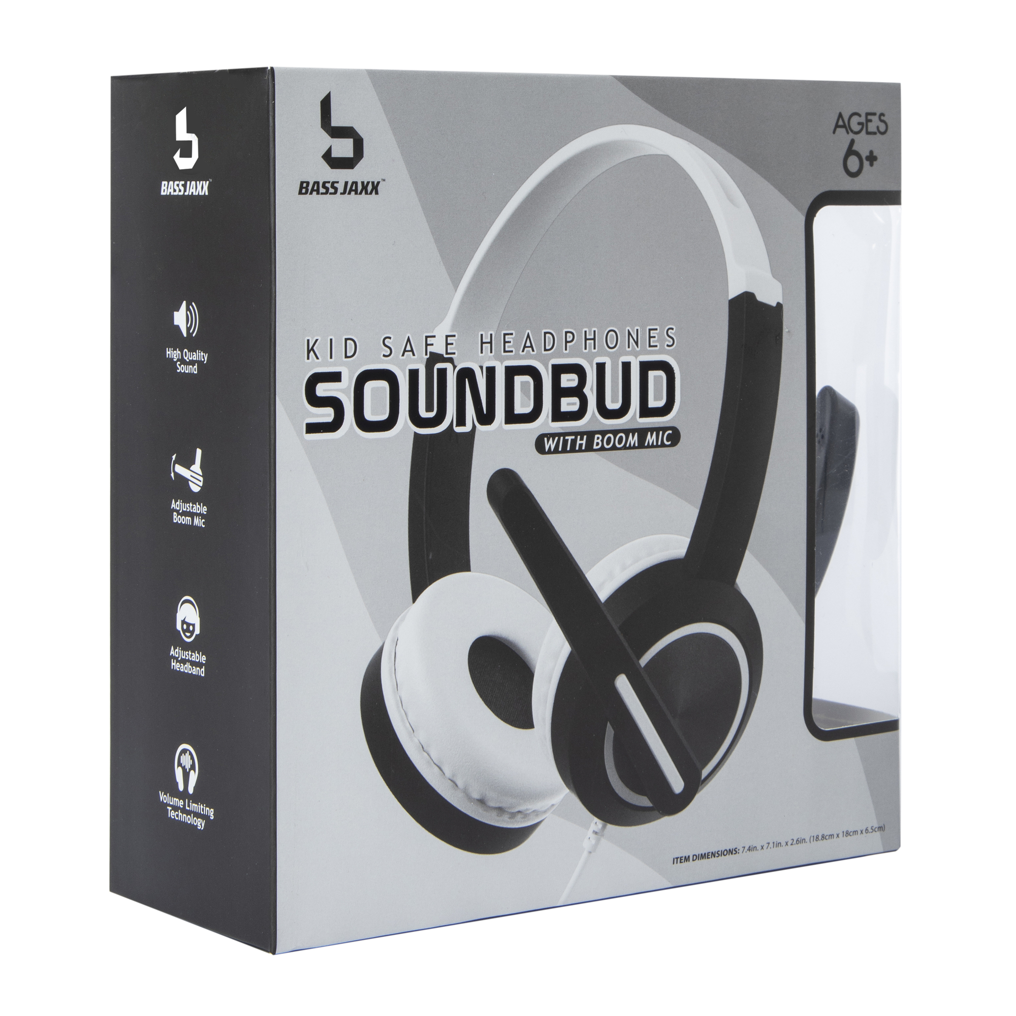 Soundbud Kid-Safe Wired Headphones With Boom Mic