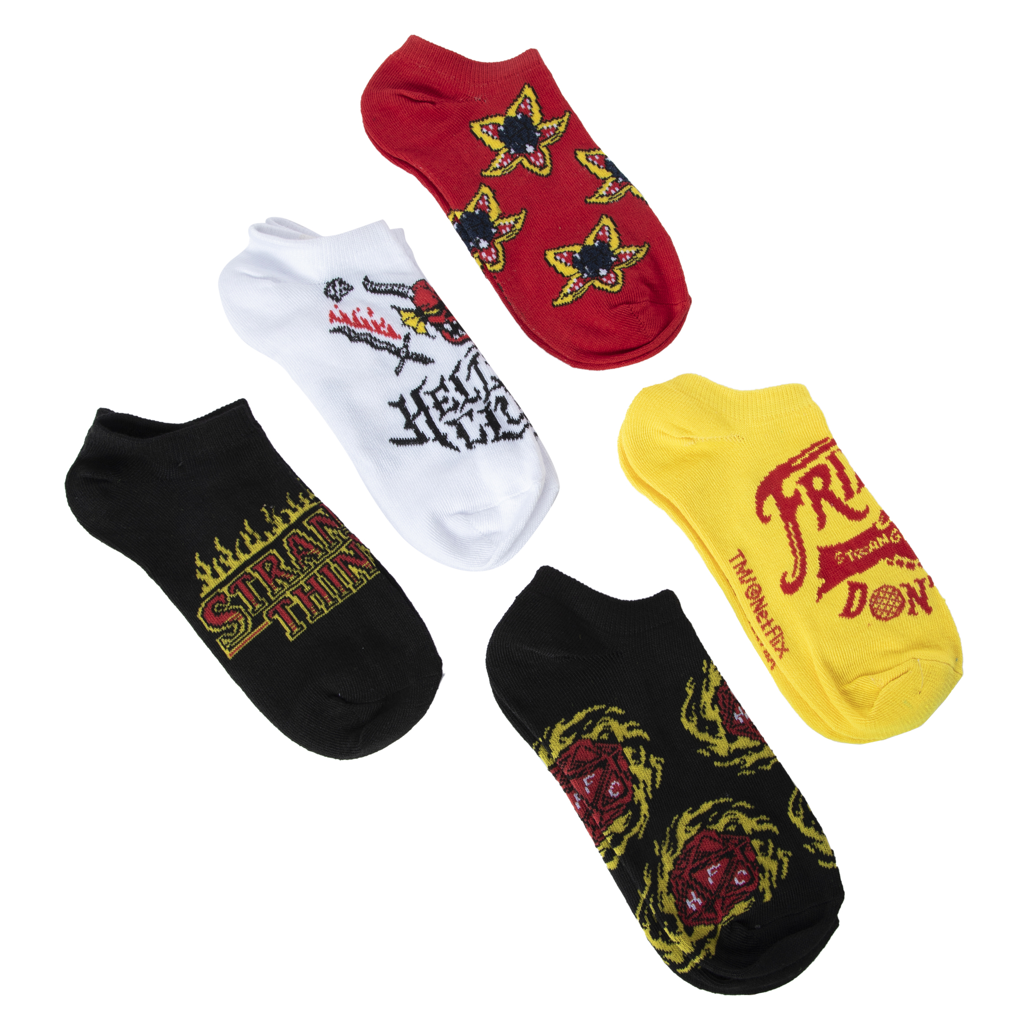 Stranger Things™ Ladies No-Show Socks 5-Pack - Hellfire Club