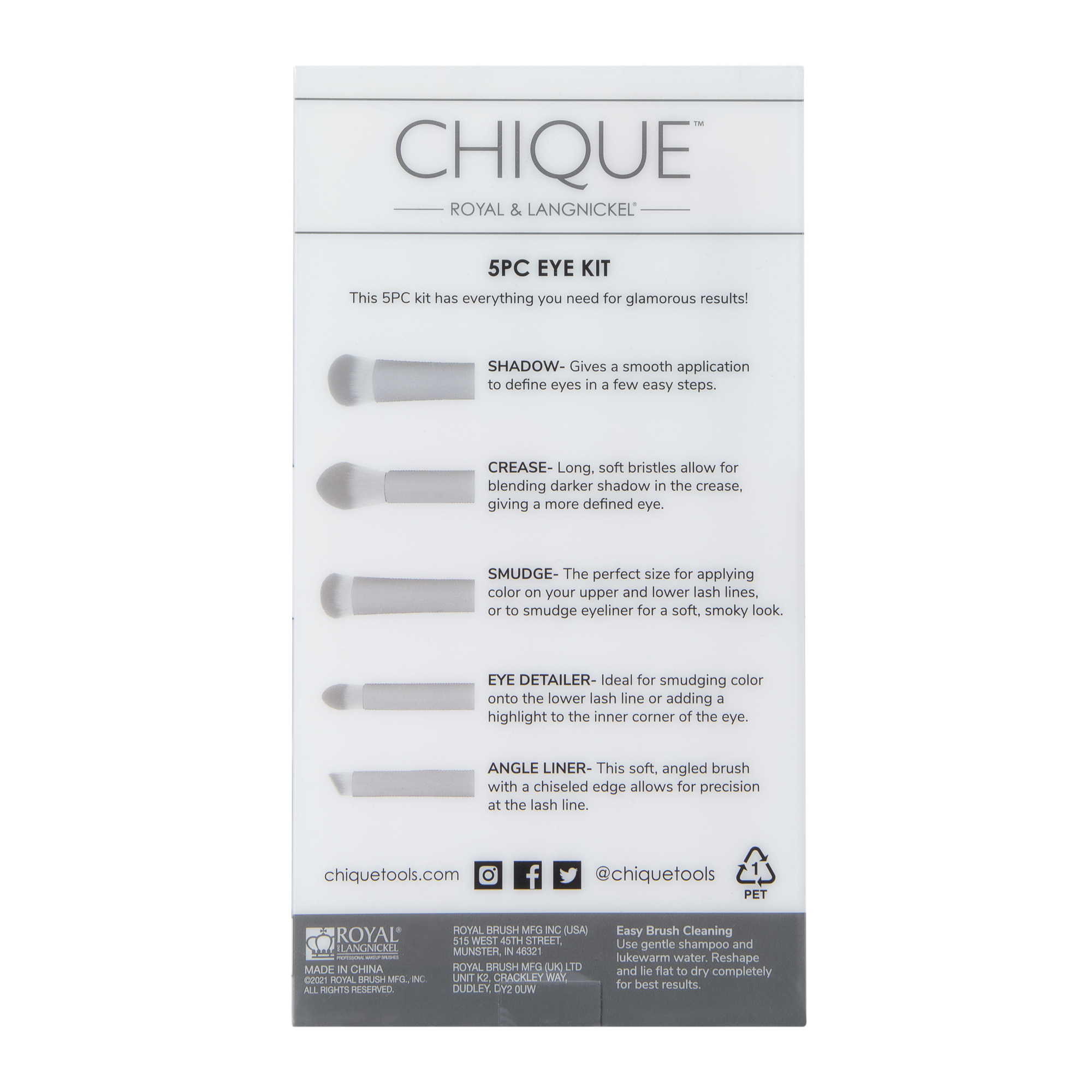 Chique™ Face Makeup Brush Kit 5-Count