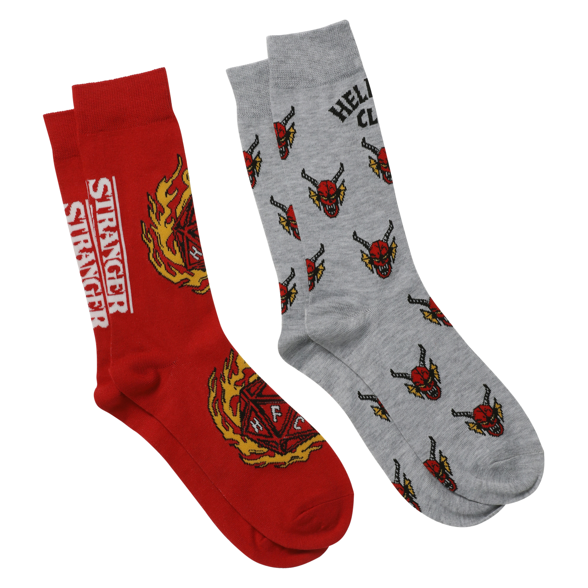 Stranger Things™ Mens Crew Socks 2-Pack - Hellfire Club