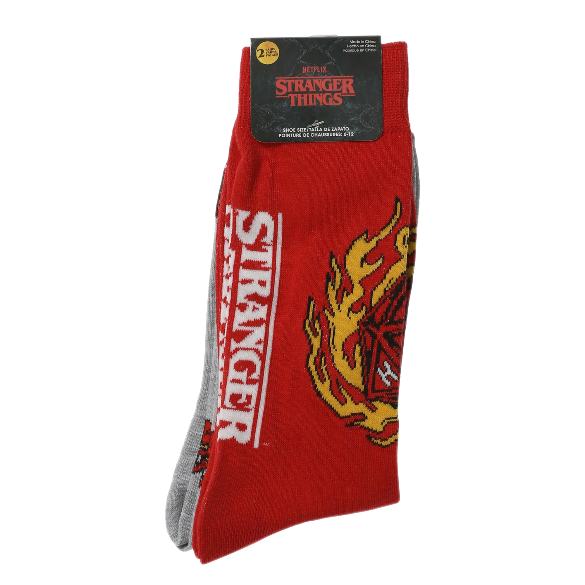 Stranger Things™ Mens Crew Socks 2-Pack - Hellfire Club