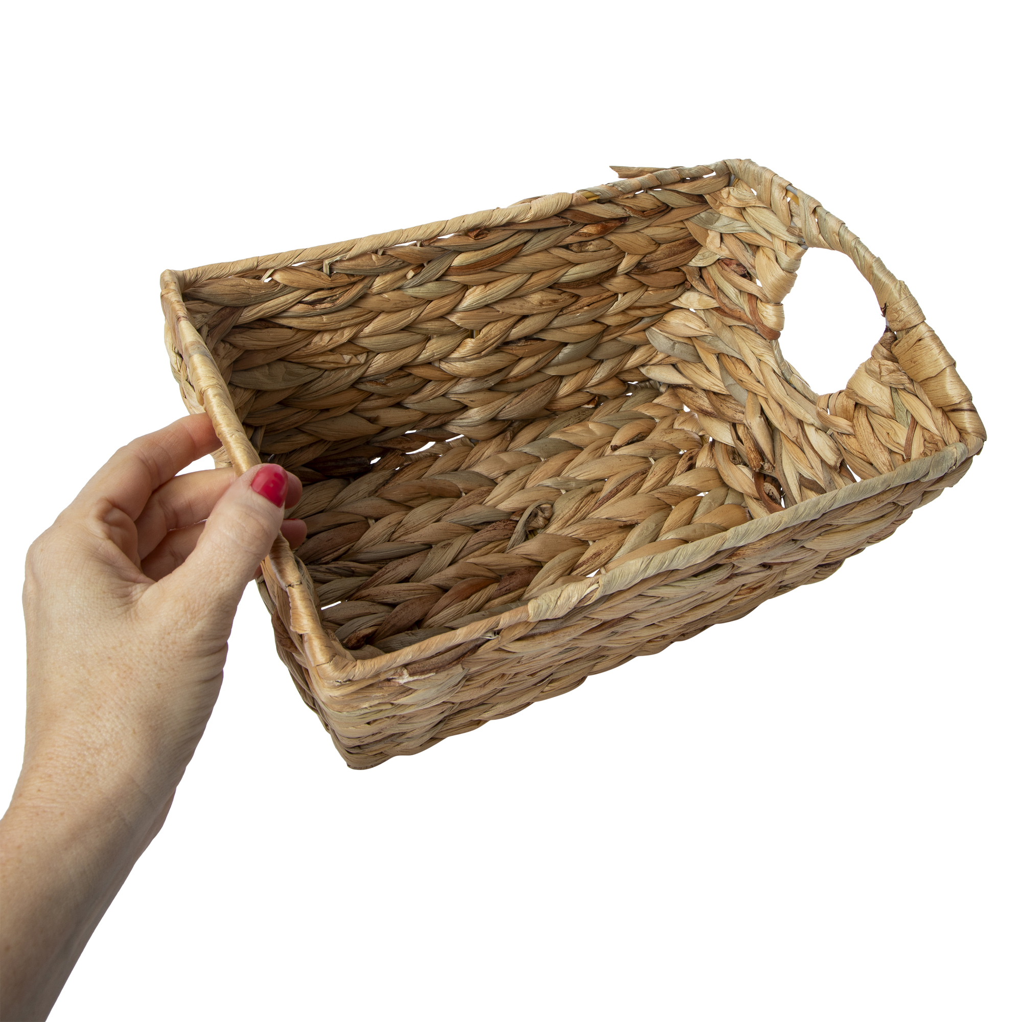 Rectangle Water Hyacinth Storage Bin 8in x 12in