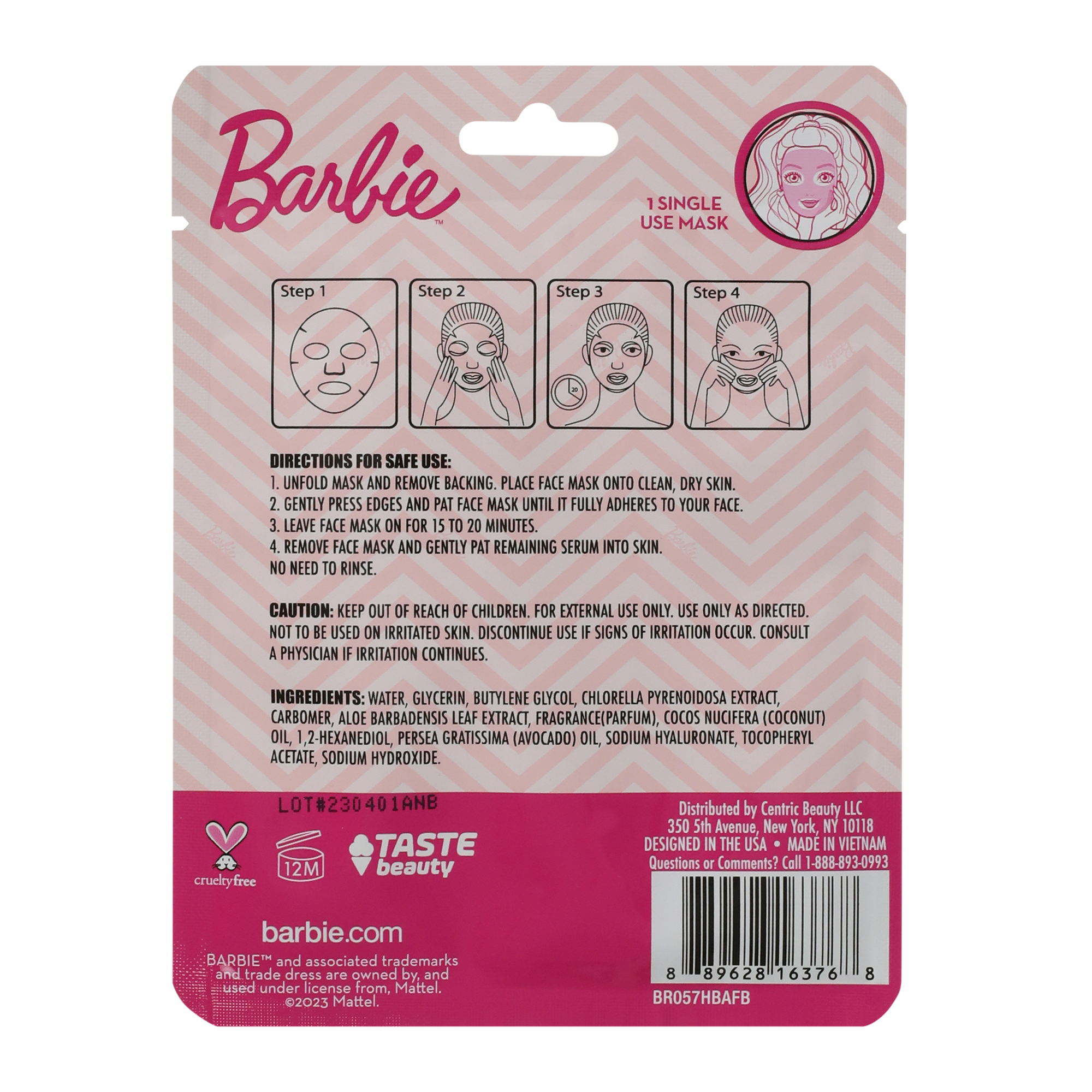 Barbie™ Scented Face Mask