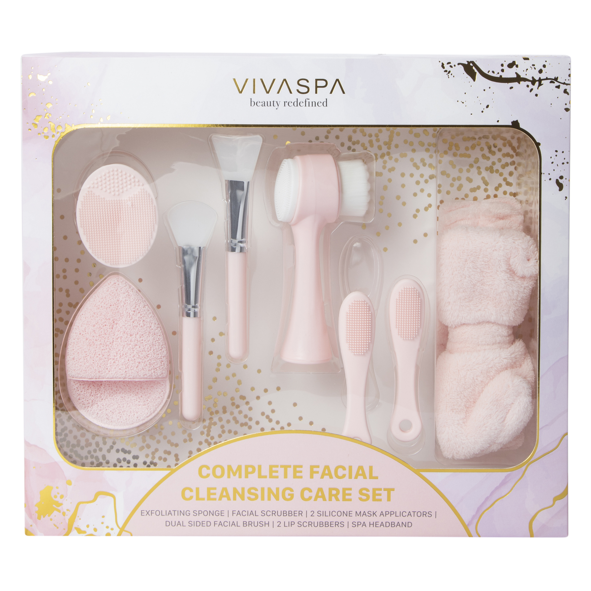 vivaspa complete facial cleansing care 8-piece set | Five Below