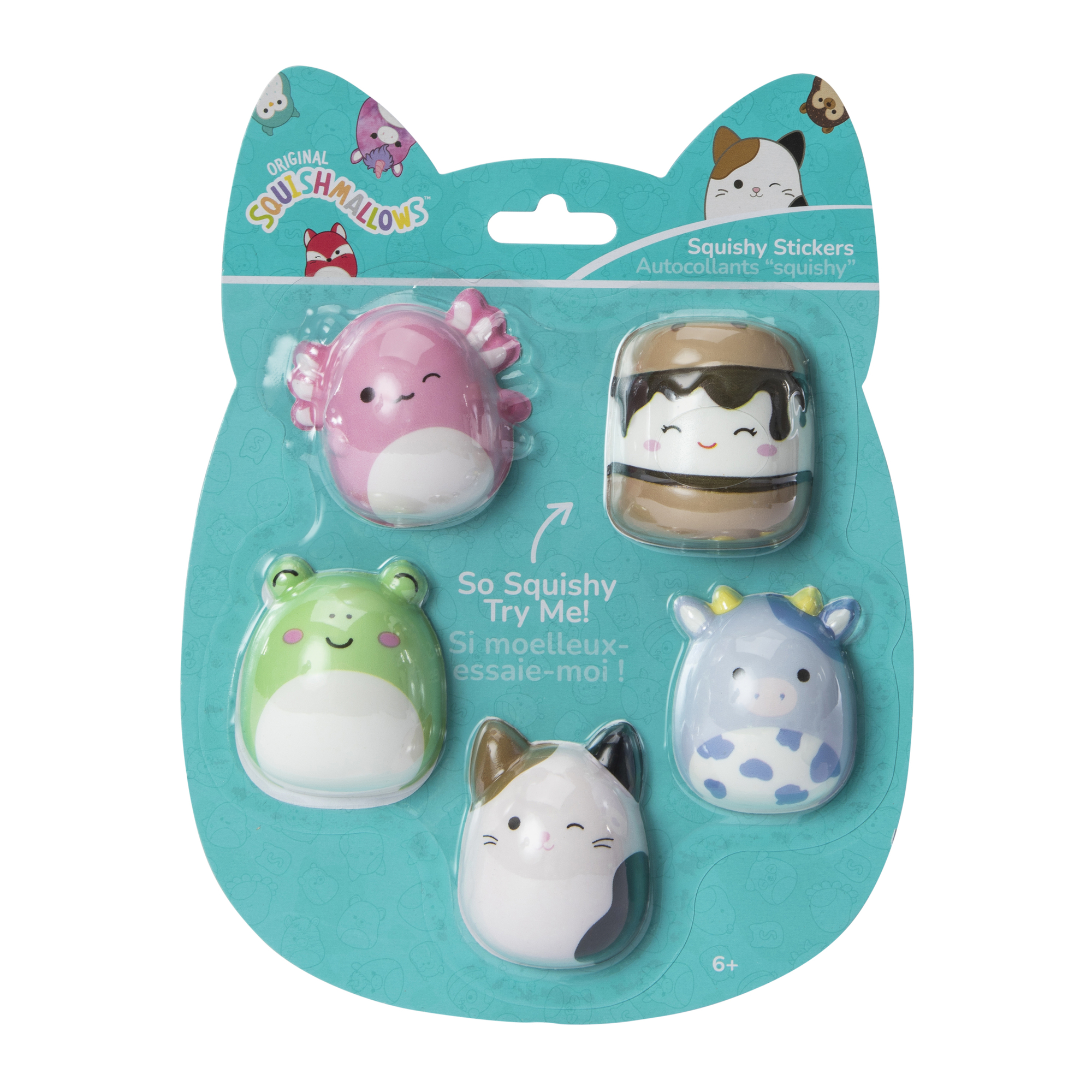 Squishmallows™ Squishy Stickers 5-Count
